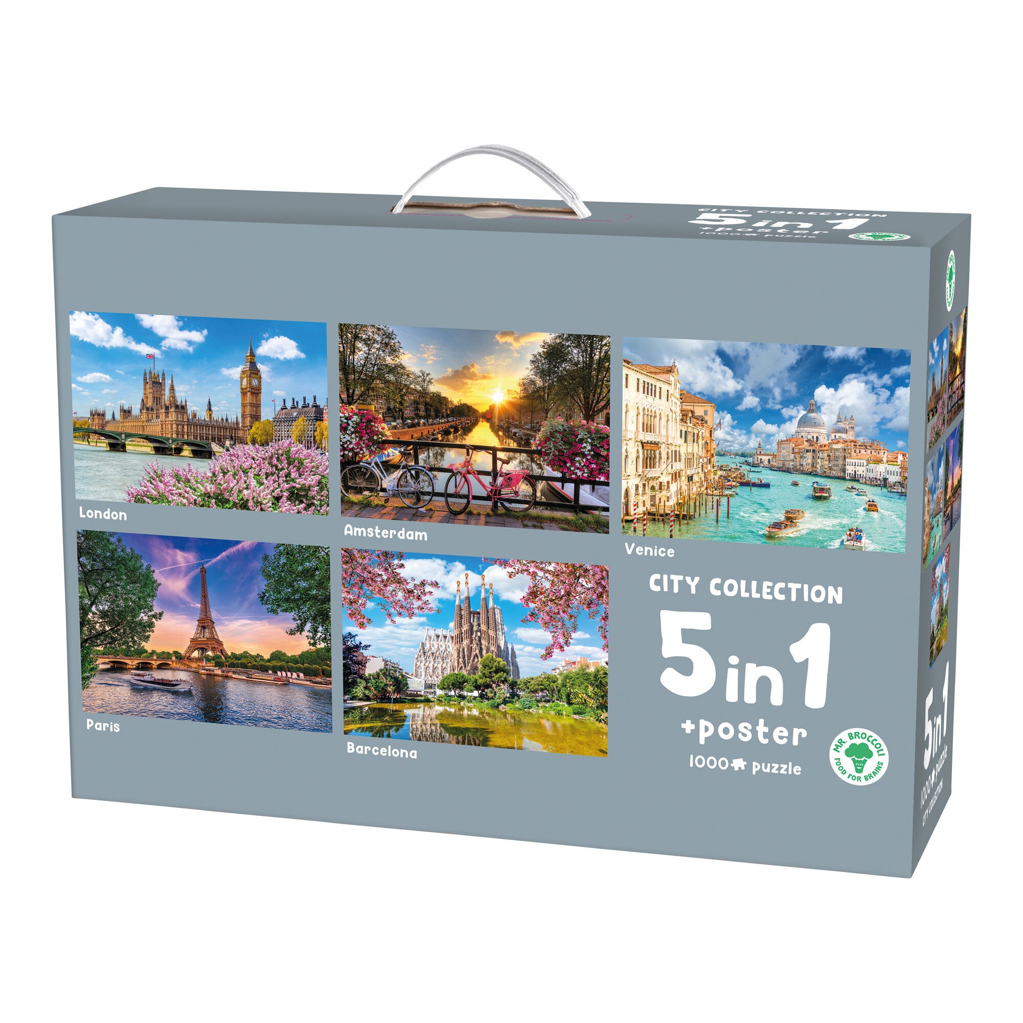 Image of Puzzle-Box „Städtetrip“, 5 Puzzles je 1000 Teile