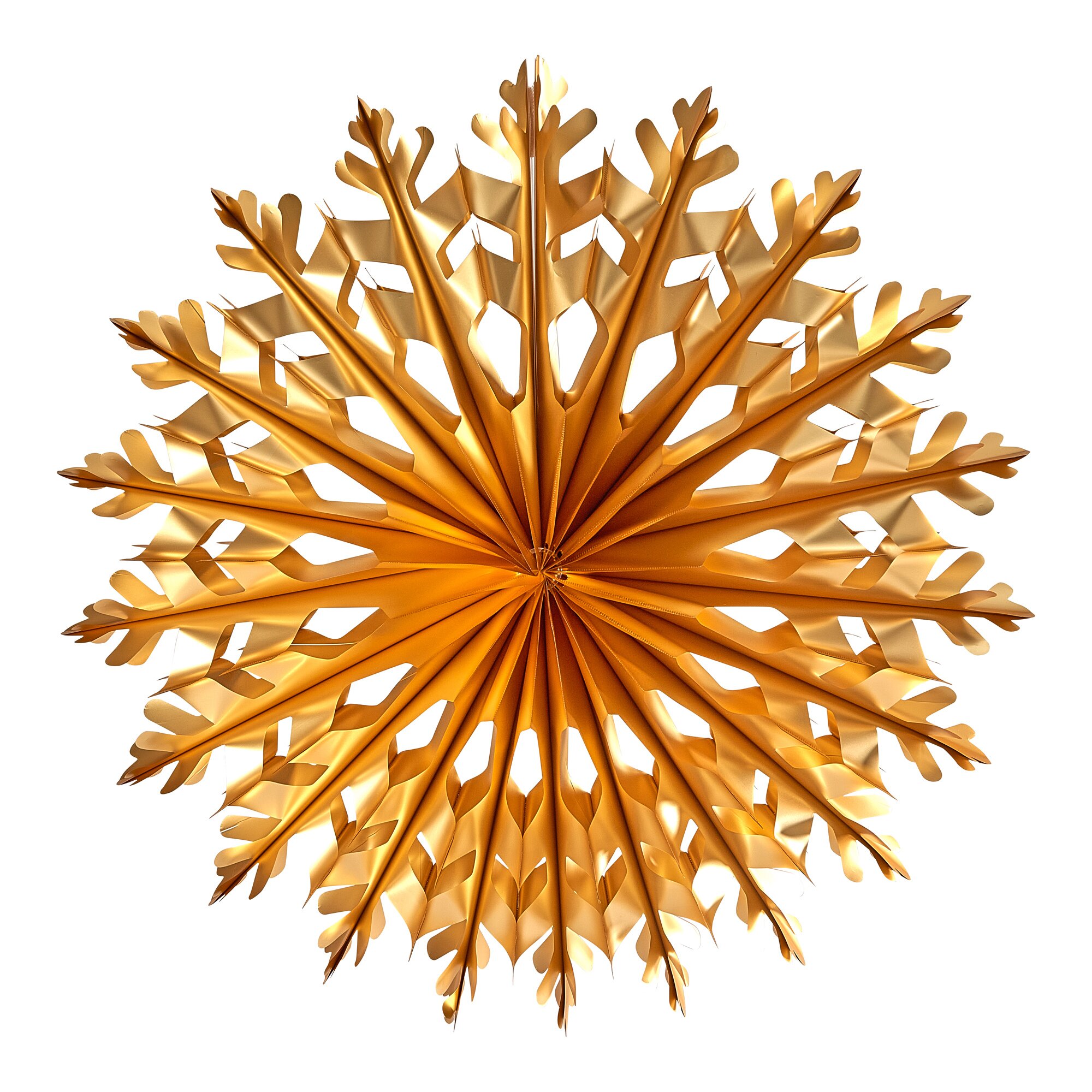 XXL-3D-Dekofigur "Schneeflocke Gold"