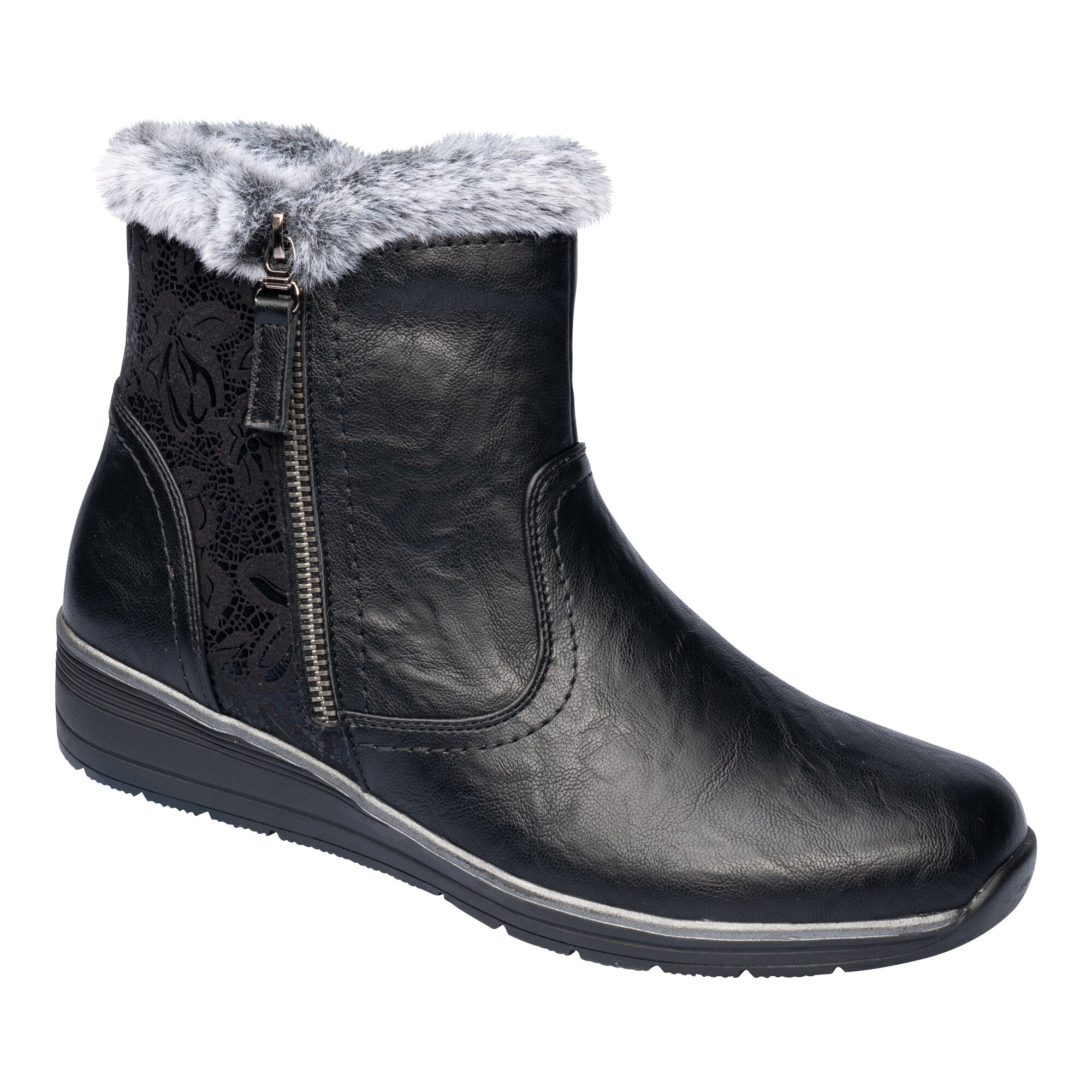 wonderwalk Kuschel-Stiefelette mit Leder „Mona“