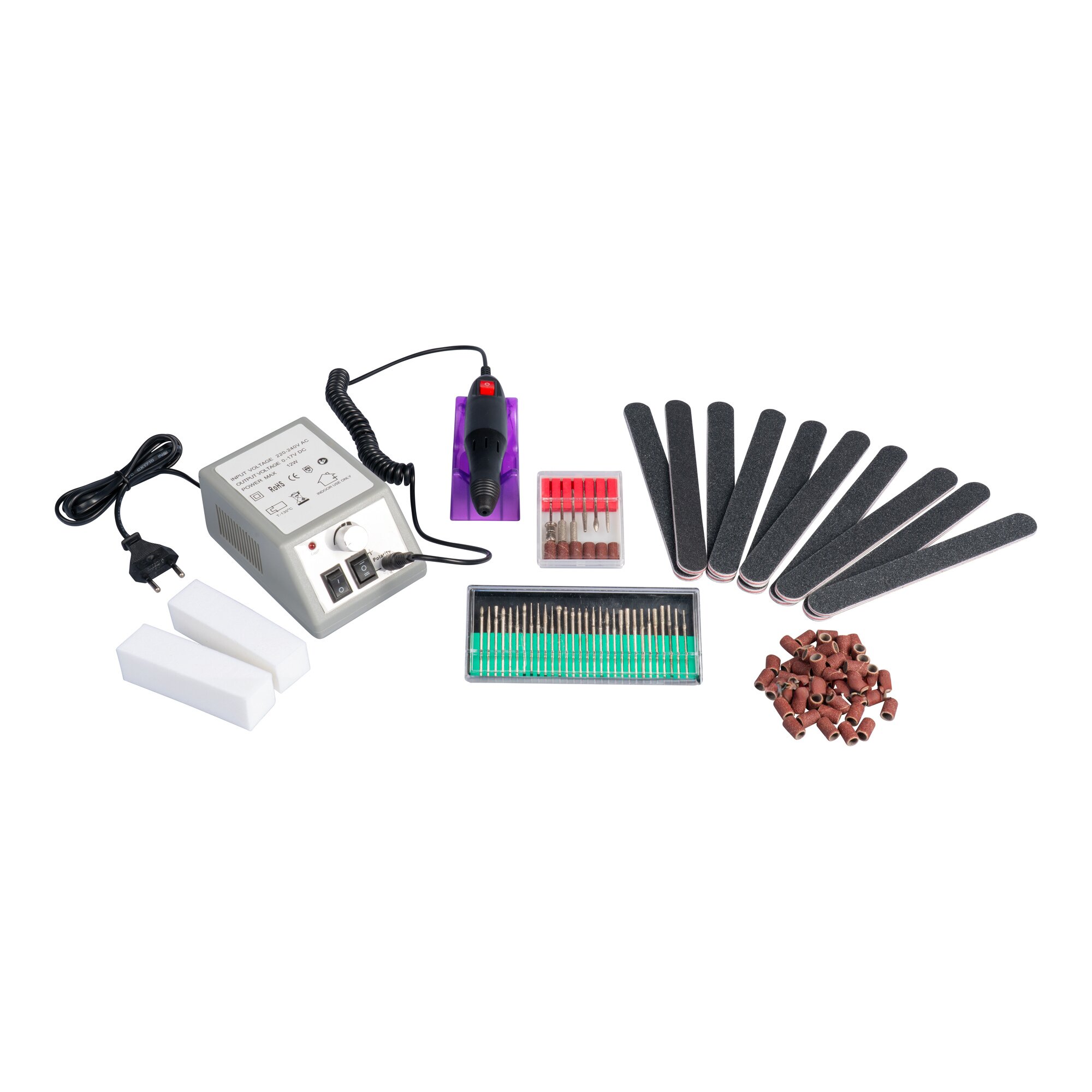 Profi Nagelfräser-Set mehrfarbig