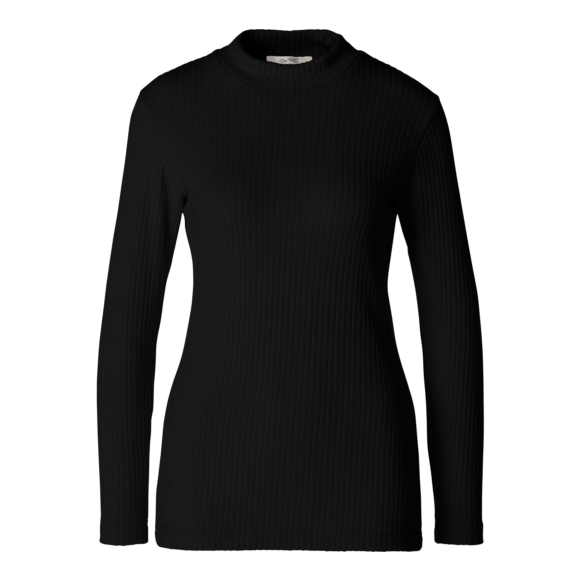 Damen-Pullover, gerippt S schwarz