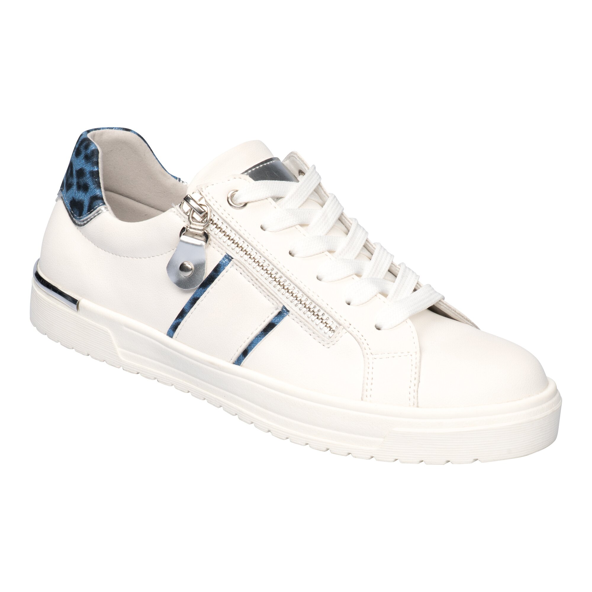 Leder-Komfortsneaker „Leonie“ 36 weiss blau