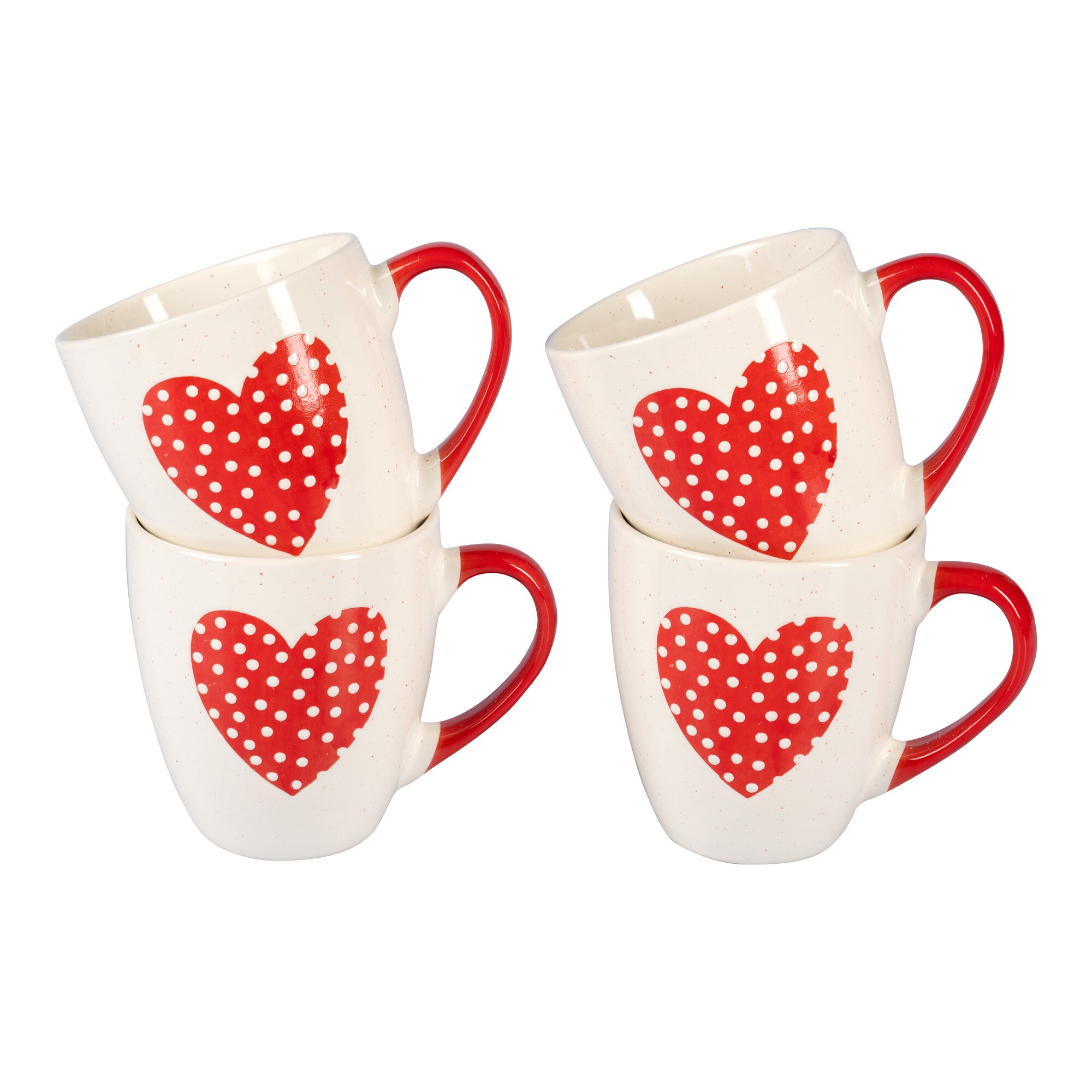 Image of Tassen-Set „Herz“, 4 Stück je 400 ml