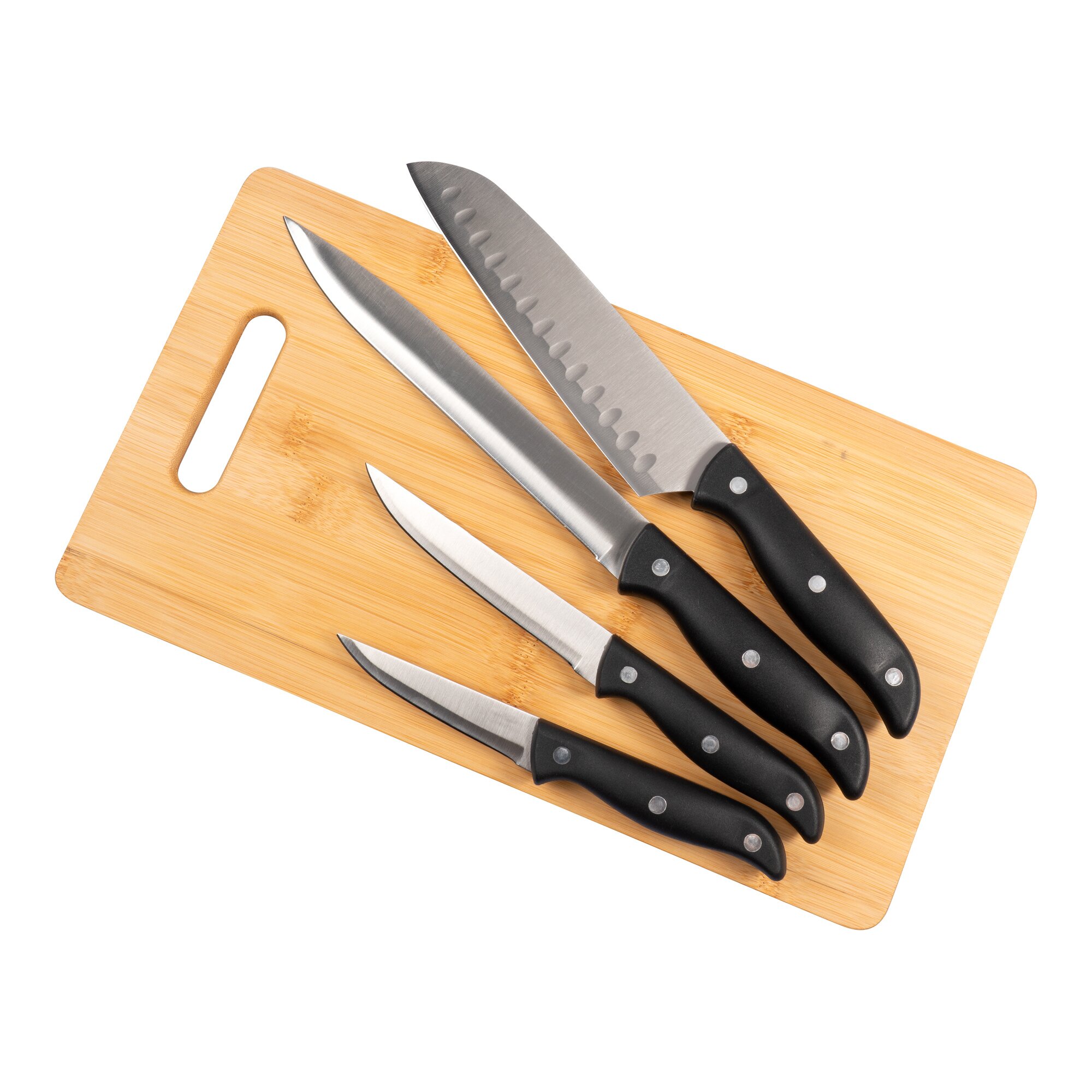 Image of Messer-Set mit Bambusbrett, 5-teilig