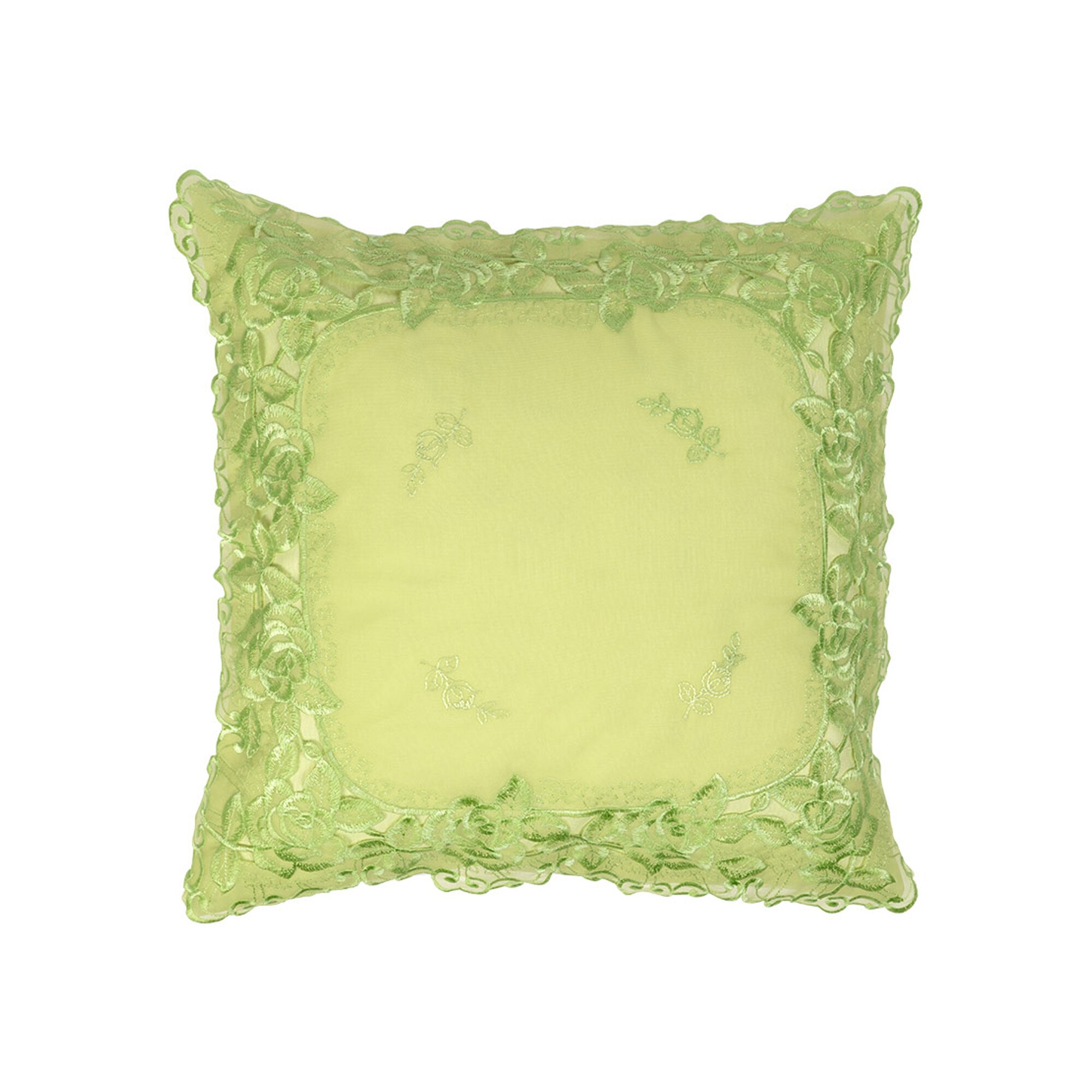 Stick-Kissenhülle "Rose", 40x40 cm