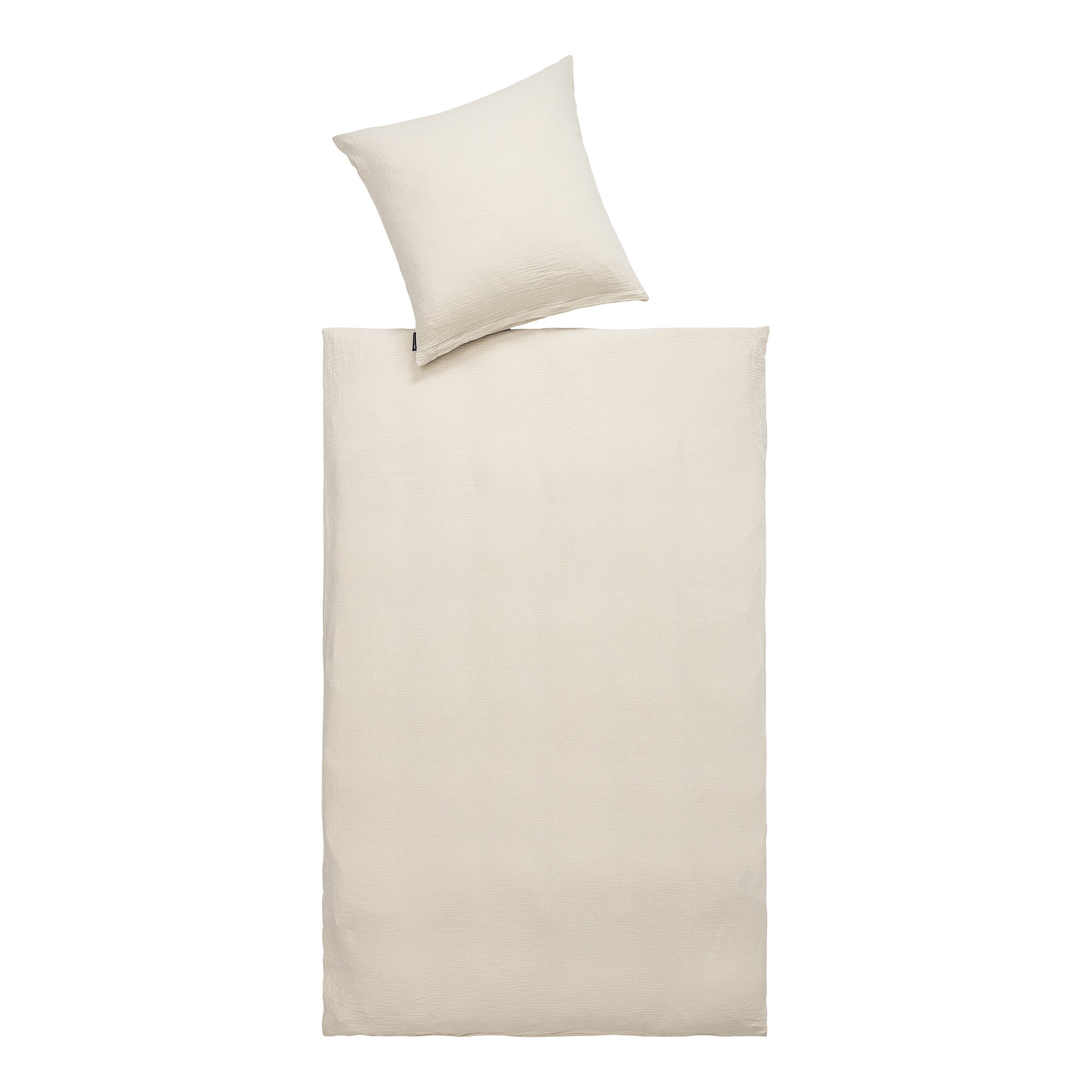 Musselin-Baumwollbettwäsche "Annalena", 2-teilig, 135x200 cm, beige