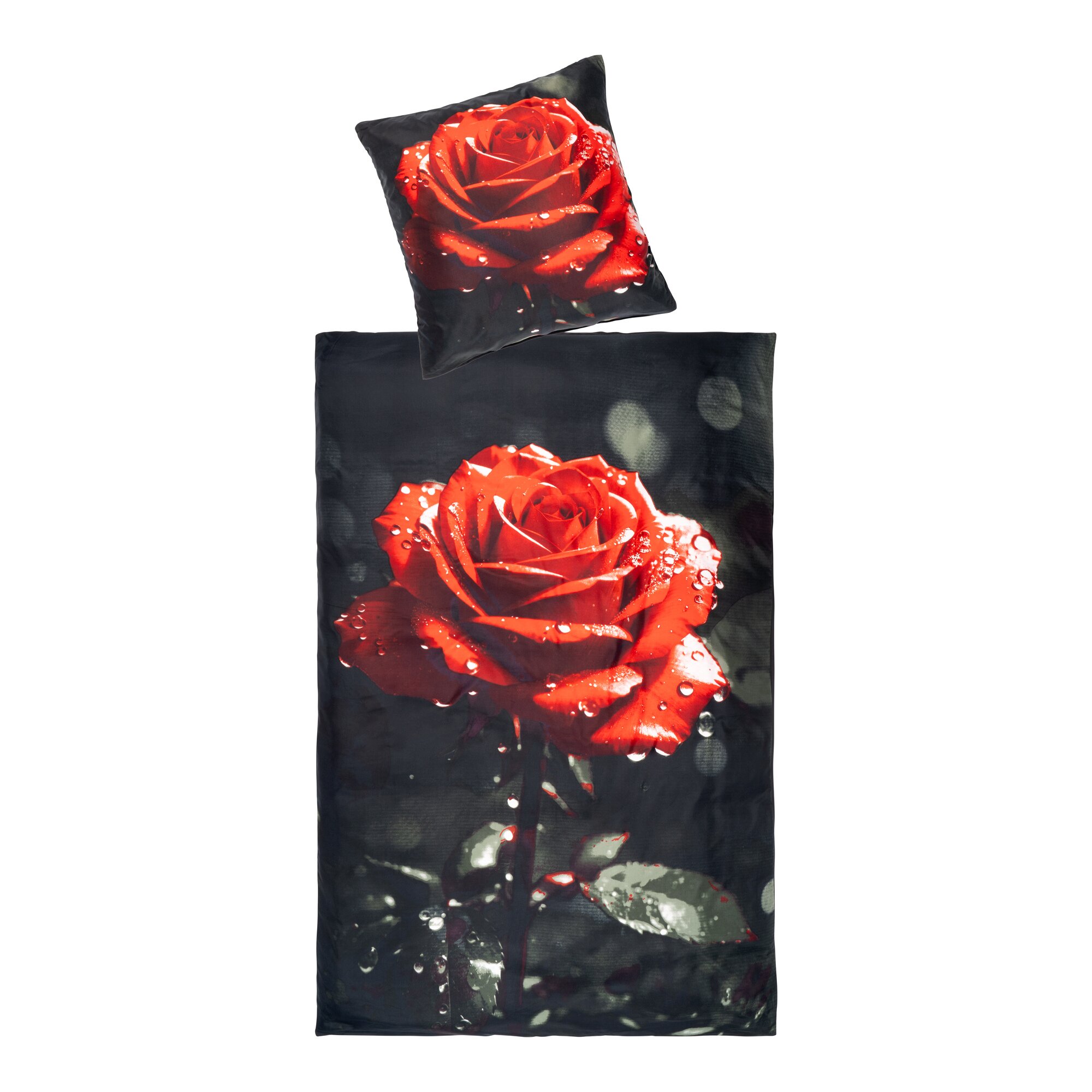 Romantik-Bettwäsche "Rose", 2-teilig, 135x200 cm