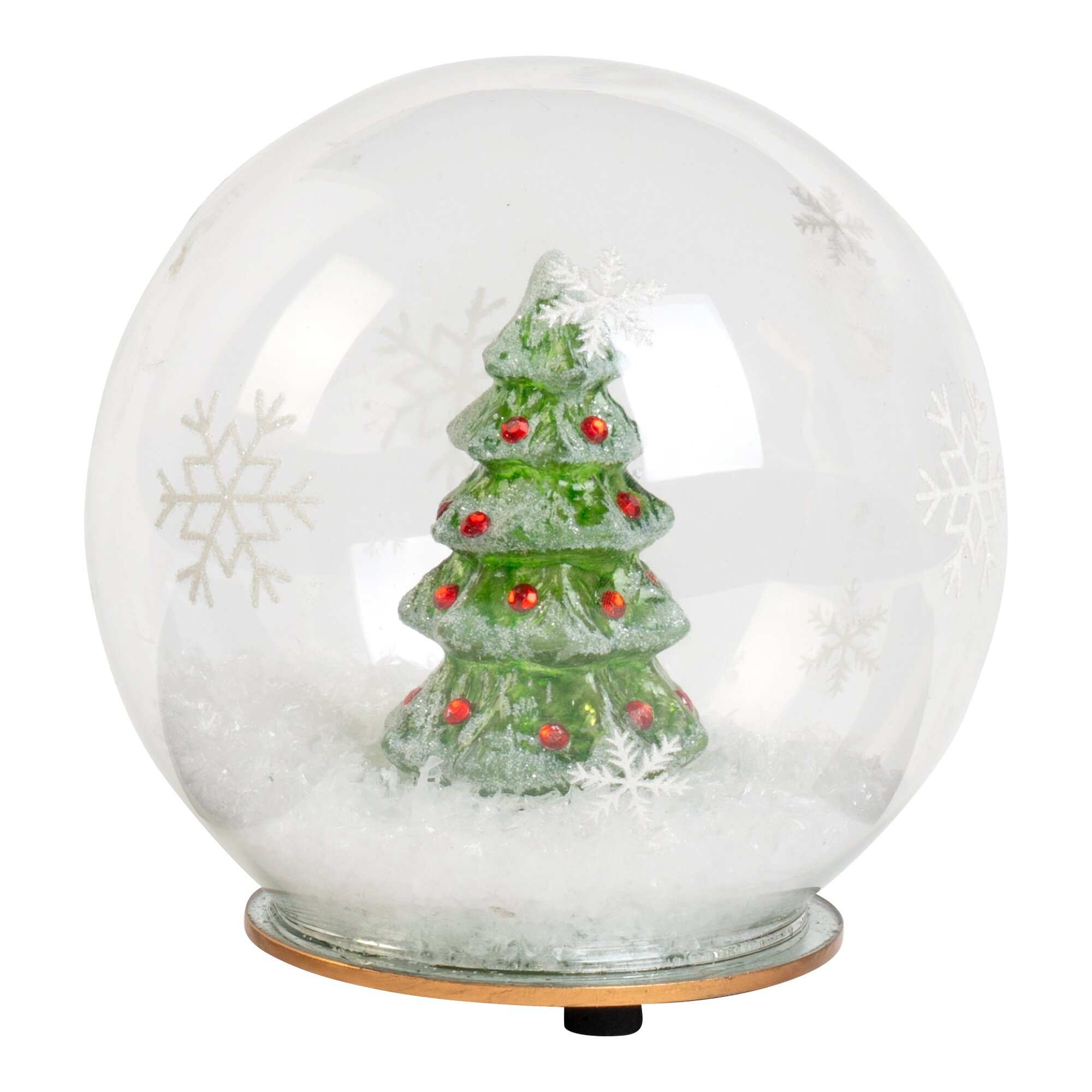 LED-Glas-Schneekugel „Tannenbaum“