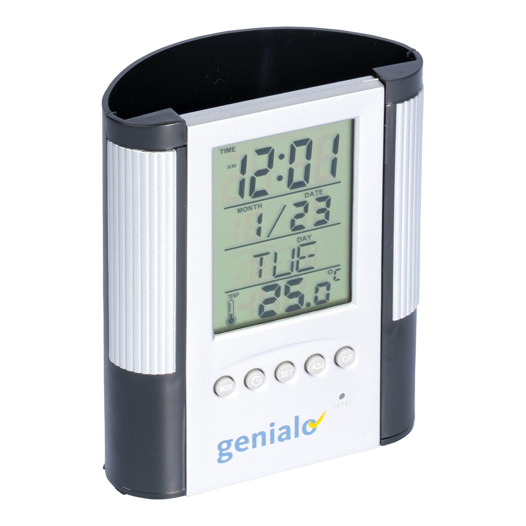 Wecker mit Stiftehalter "2 in 1"