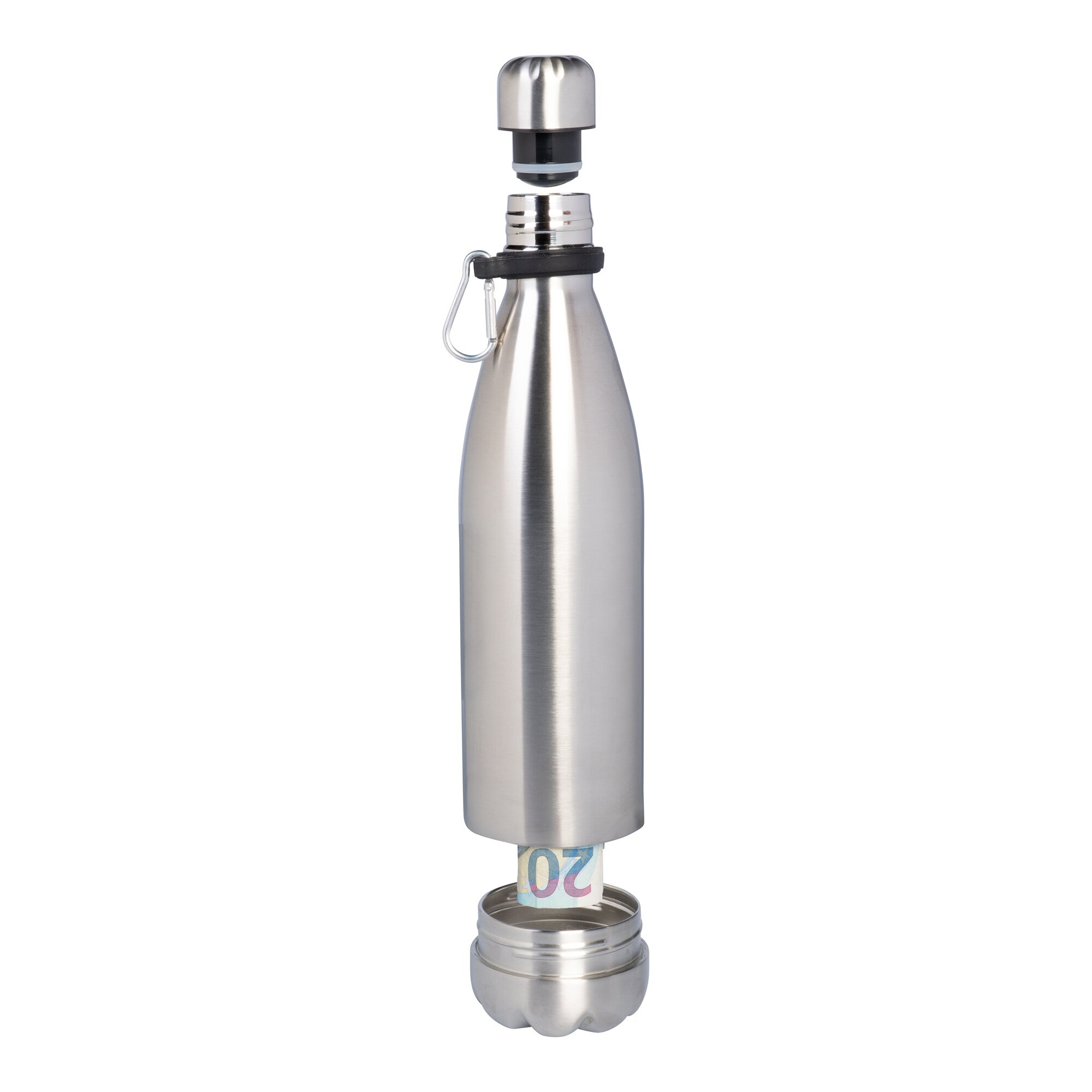 Flaschenversteck "2 in 1" silber