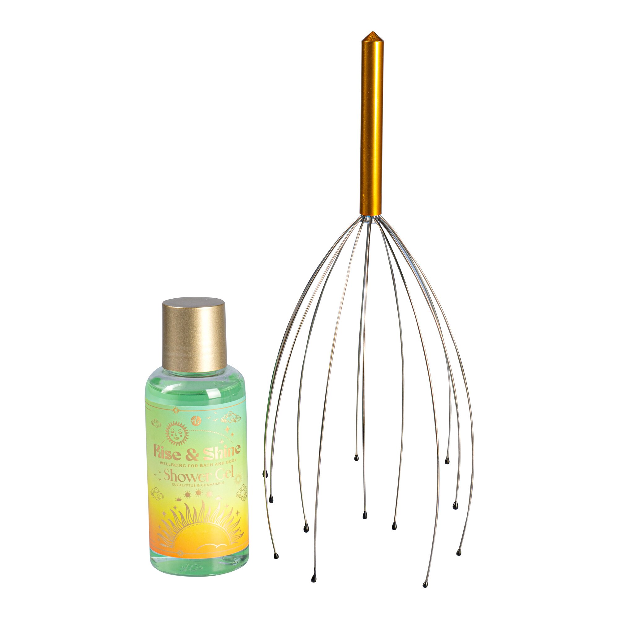Image of Duschgel, 30 ml + Kopfmassagestab, Wellness-Set „Rise & Shine“, 2-teilig
