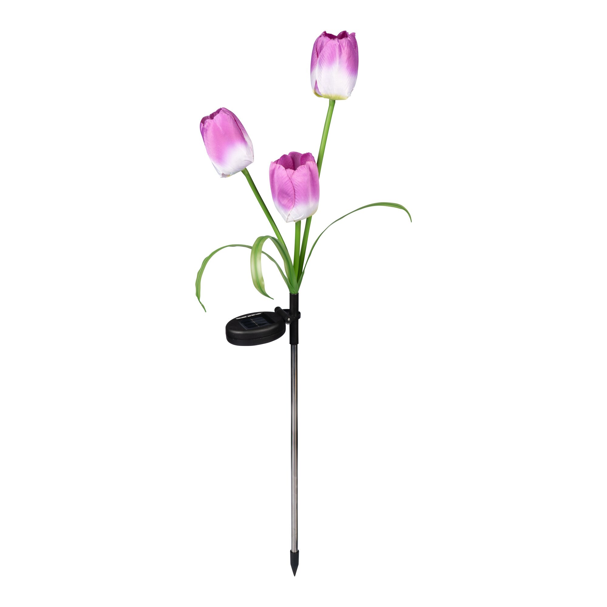 Solar-LED-Gartenstecker „Tulpe“, lila