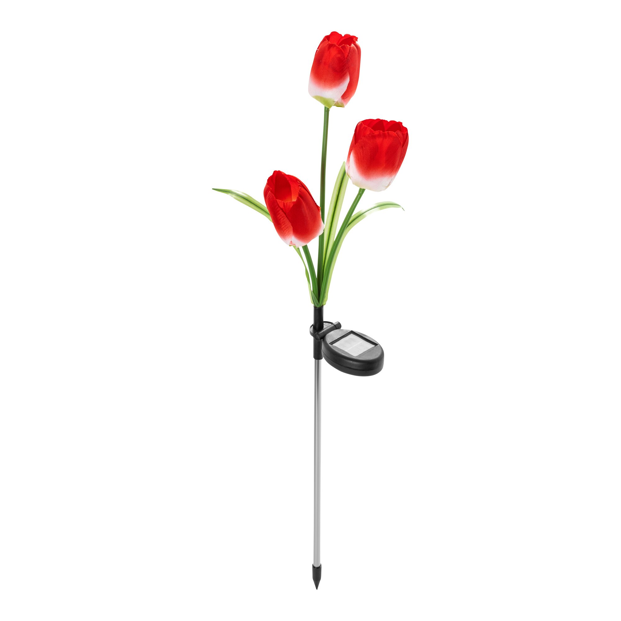 Solar-LED-Gartenstecker „Tulpe“, rot