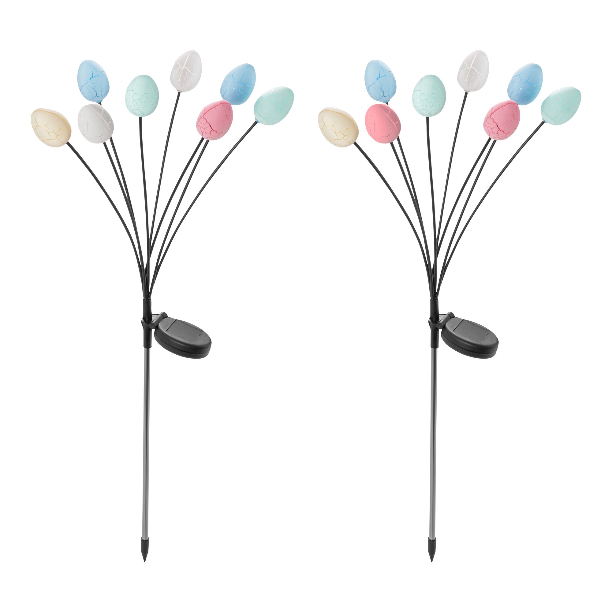 Solar-LED-Gartenstecker „Ostereier“, 2 Stück