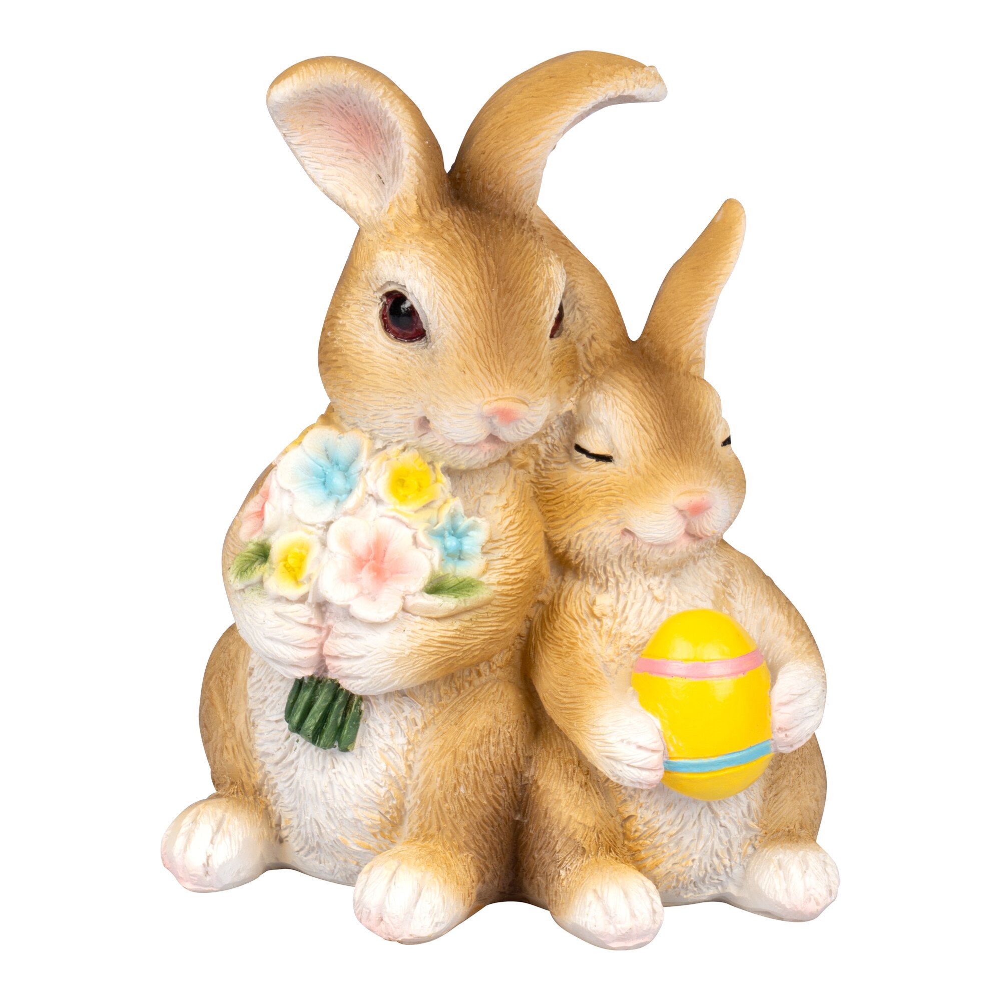 Dekofigur „Papa-Hase mit Kind“