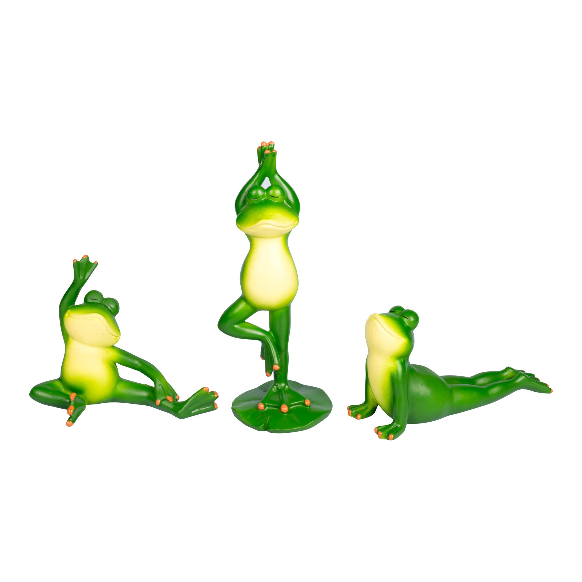 Dekofigur "Yoga-Frösche", 3 Stück