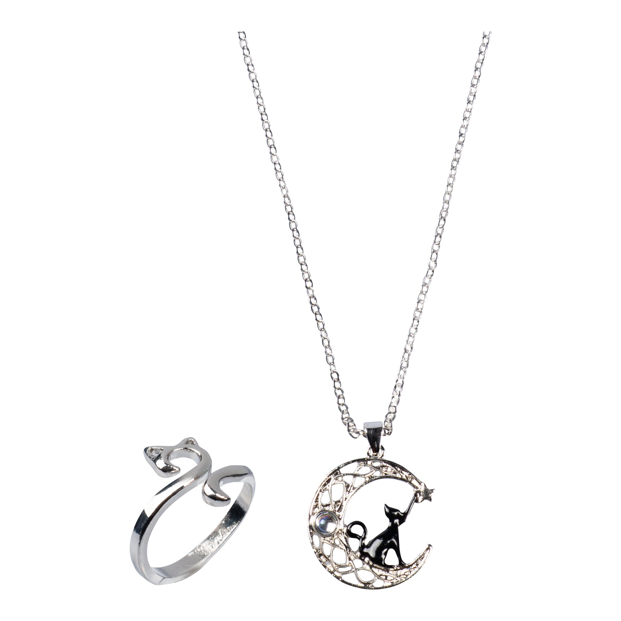 Image of Schmuck-Set "Katzenwelt", 2-teilig