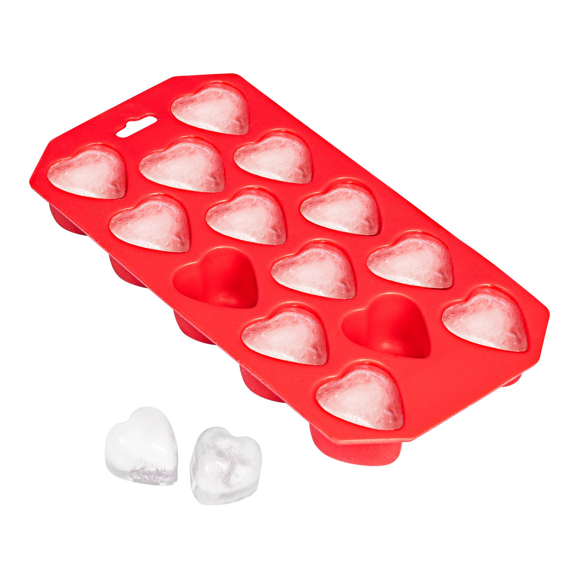 Silikon-Eiswürfelform „Herzen“