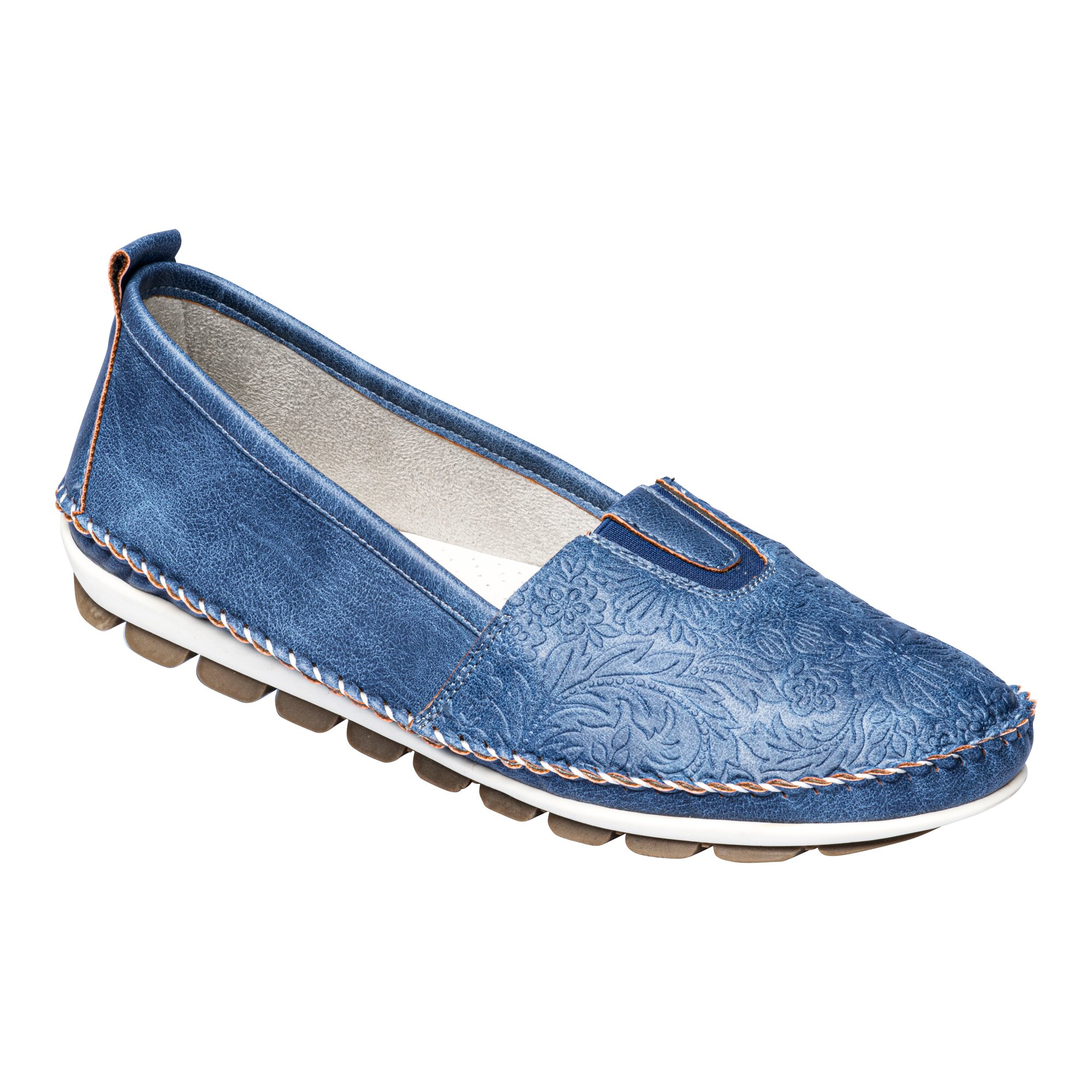 wonderwalk Stretch-Mokassin mit Leder „Sabine“