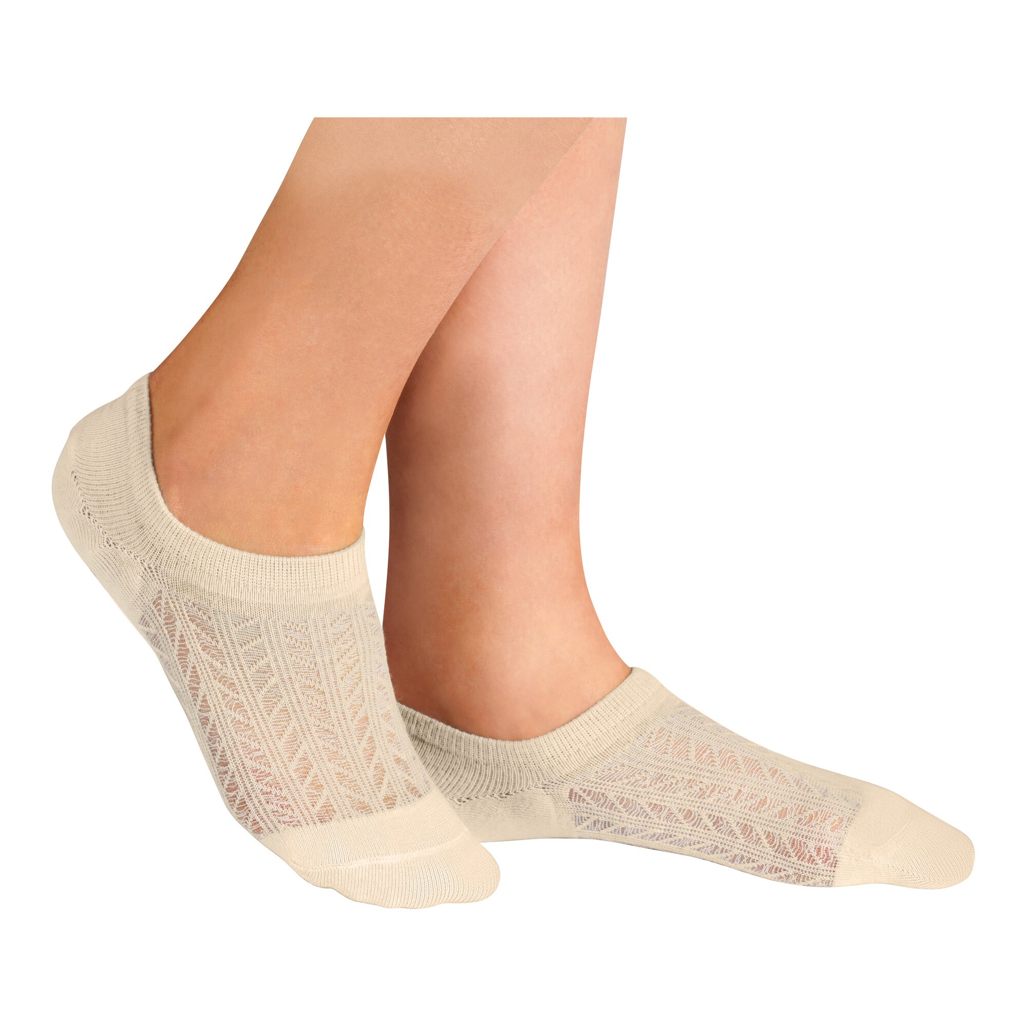 wonderwalk Sneaker-Socken, 2 Paar, beige