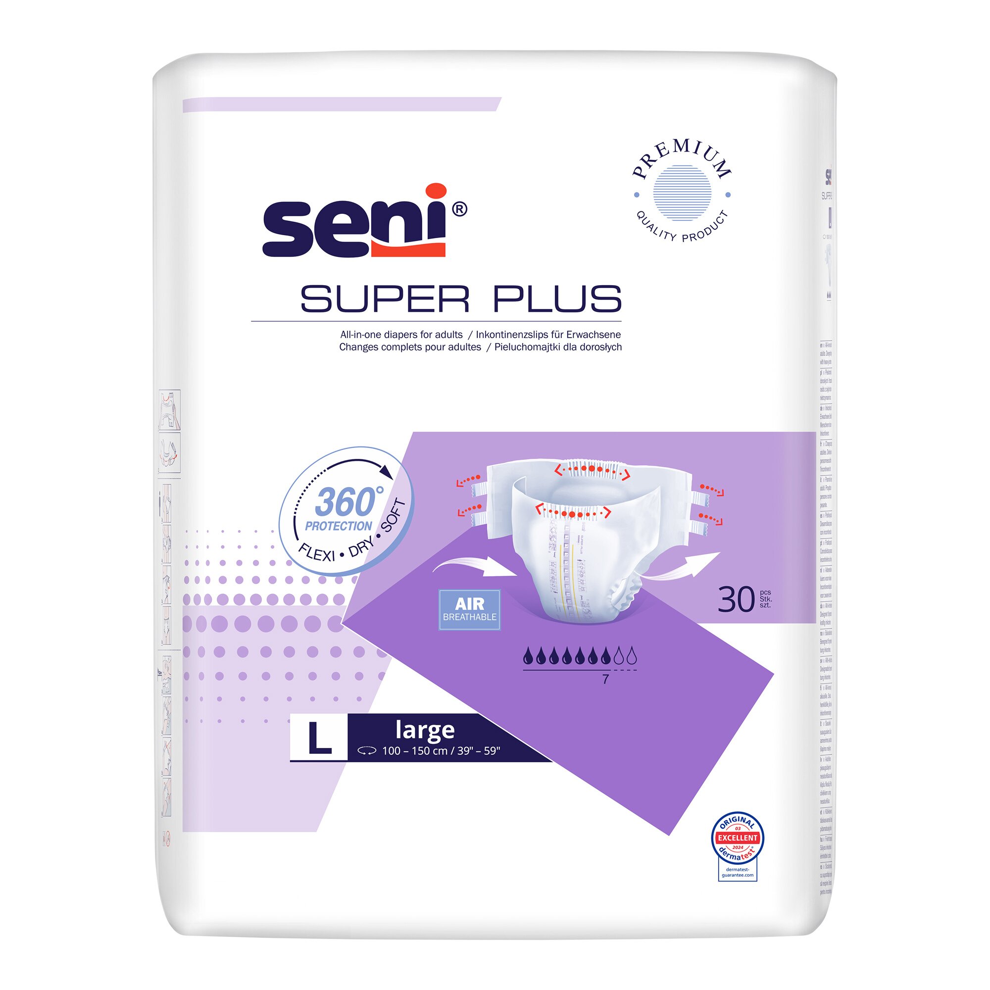 Inkontinenzwindel Super Plus, 30 Stück L weiss
