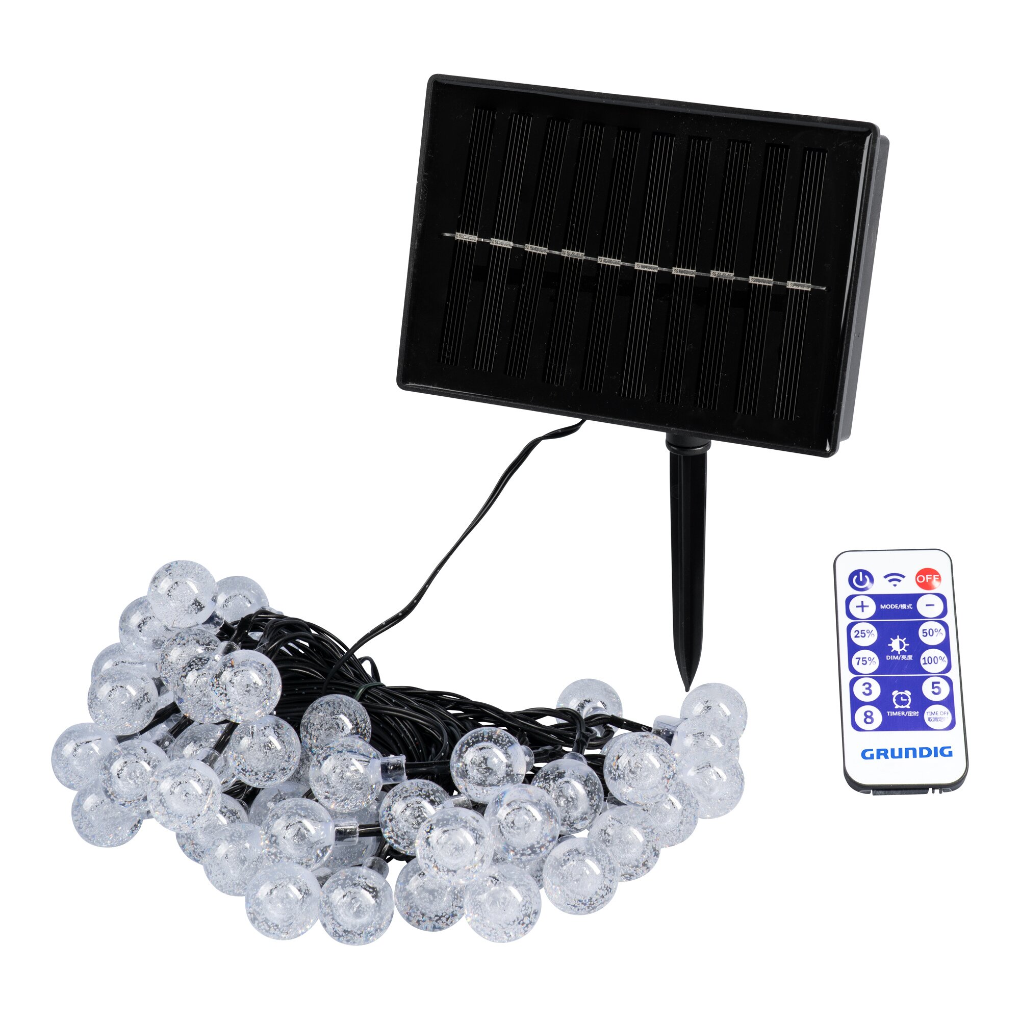 Solar-LED-Lichterkette, 187 cm