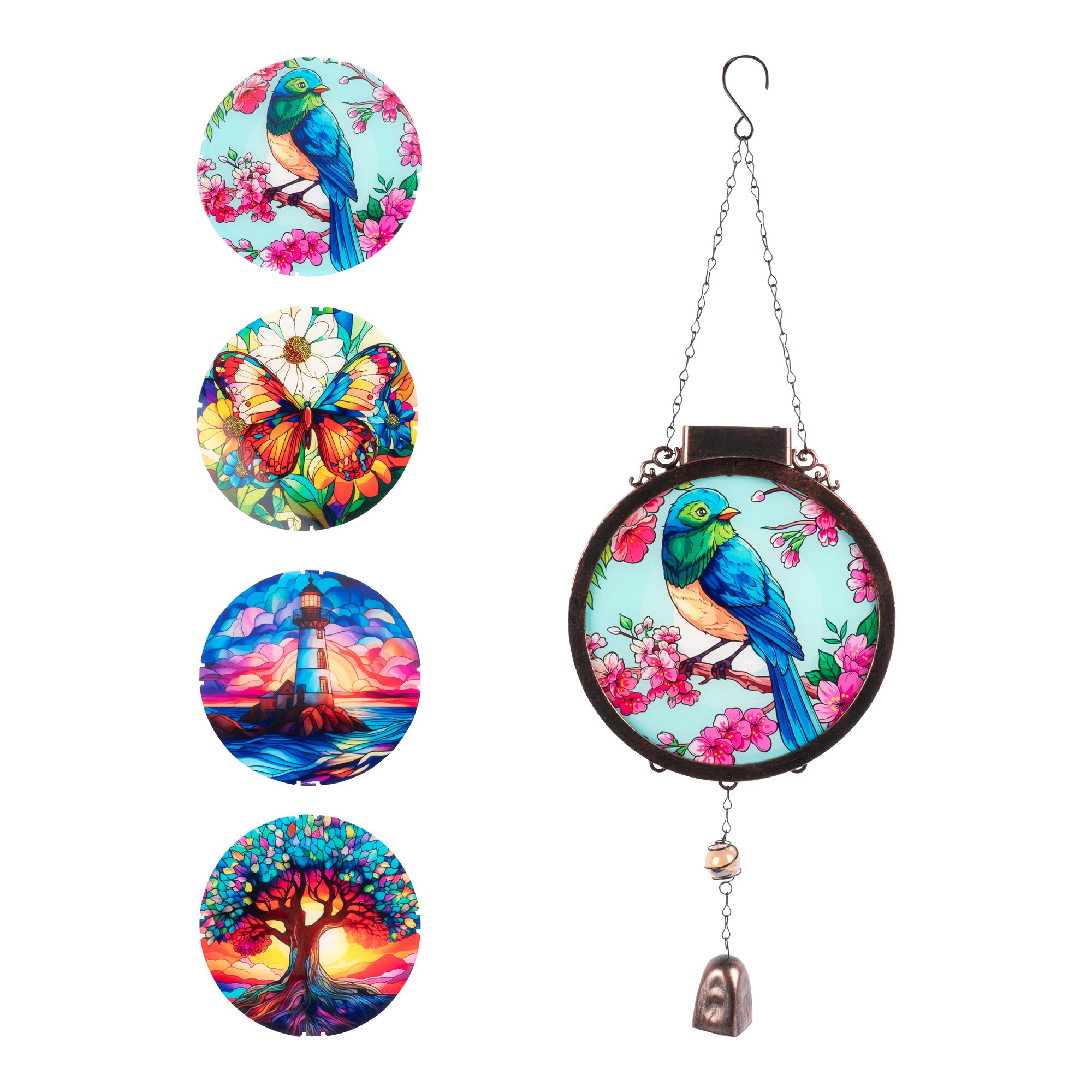 Solar-Fensterdeko mit Wechselmotiven „4 in 1“