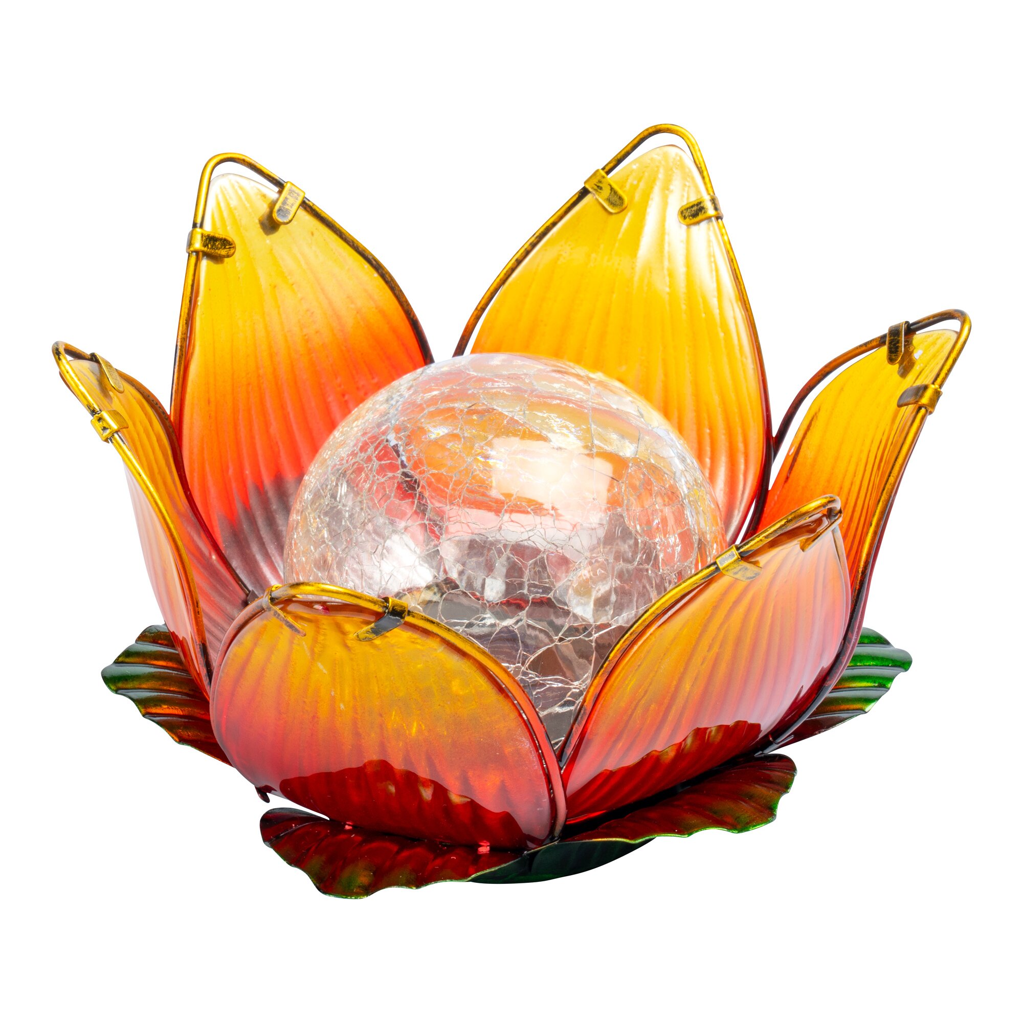 Solar-Glas-Leuchte „Lotusblume"