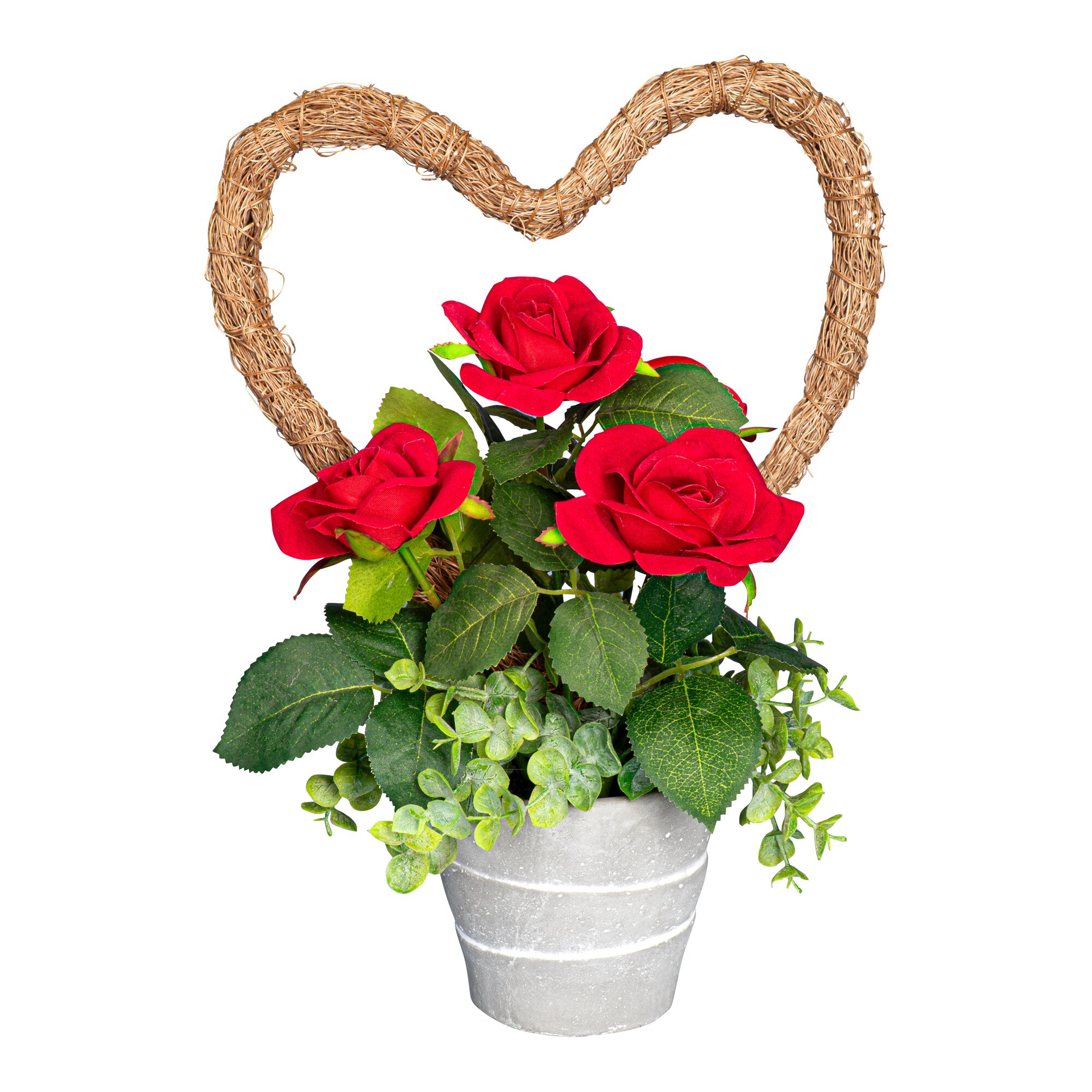 Blumenarrangement Rosen-Topf „von Herzen“