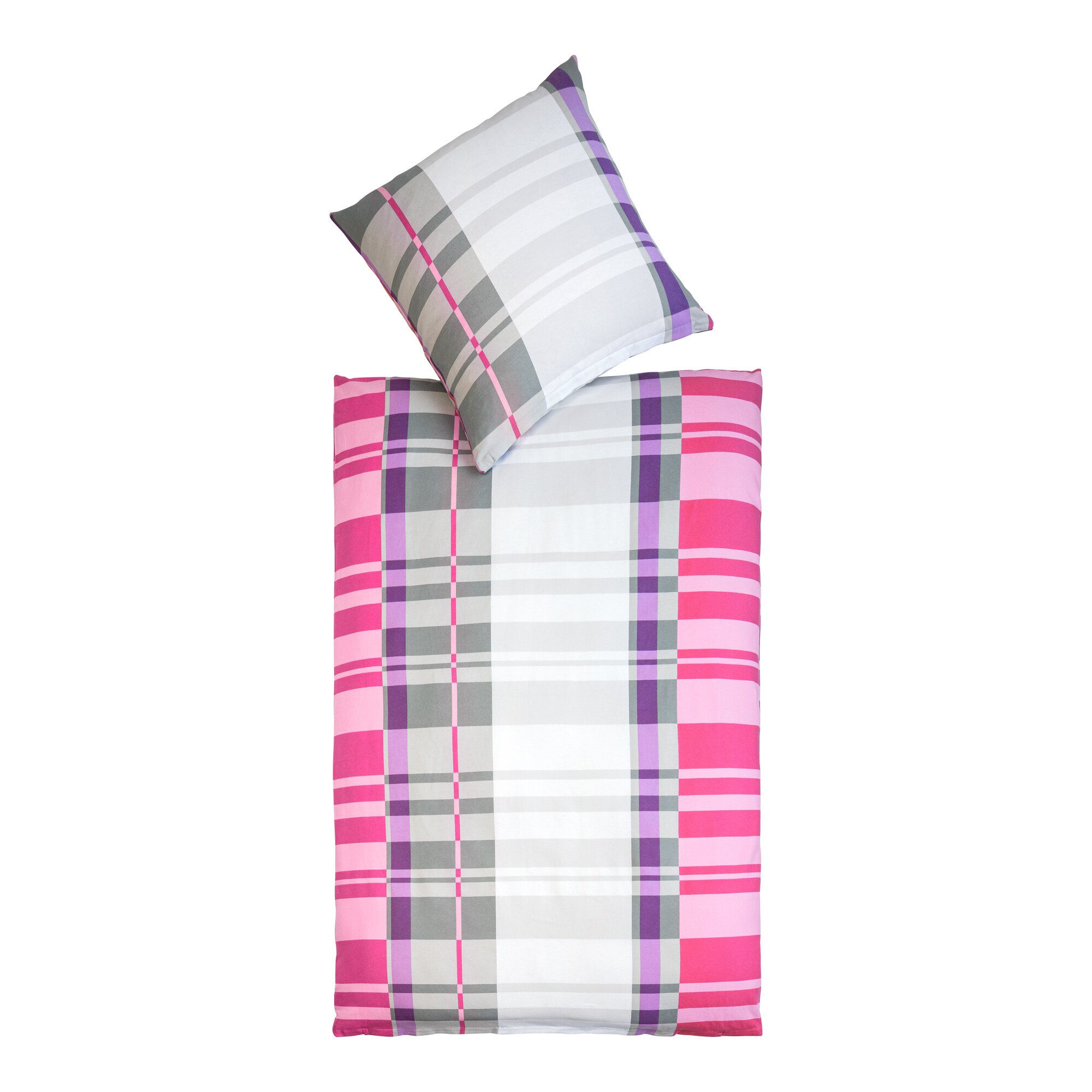 Bettwäsche „Karo“, 2-teilig, 135x200 cm