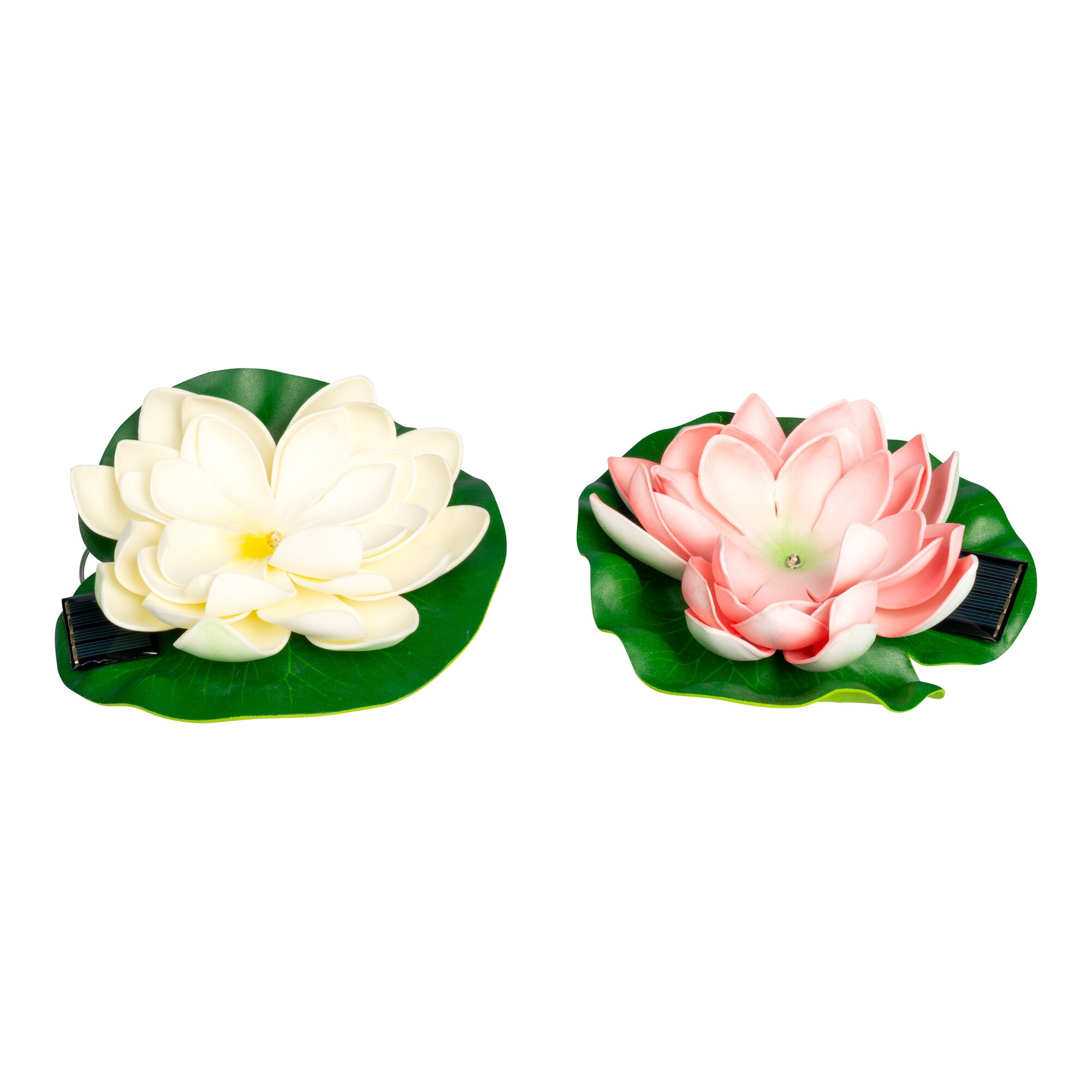 Solar-LED-Gartenfigur "Seerose", 2 Stück