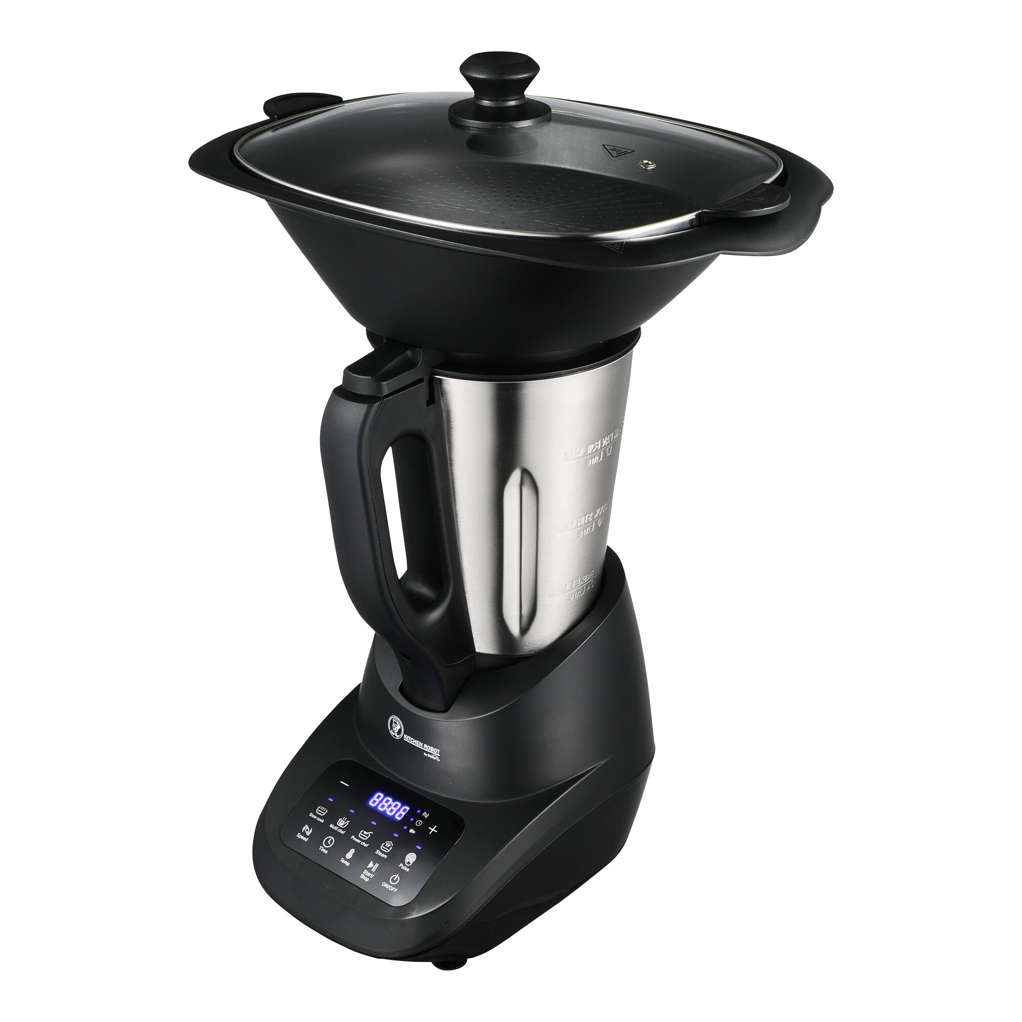 Küchenmaschine mit Kochfunktion "Gusto-Mix" schwarz