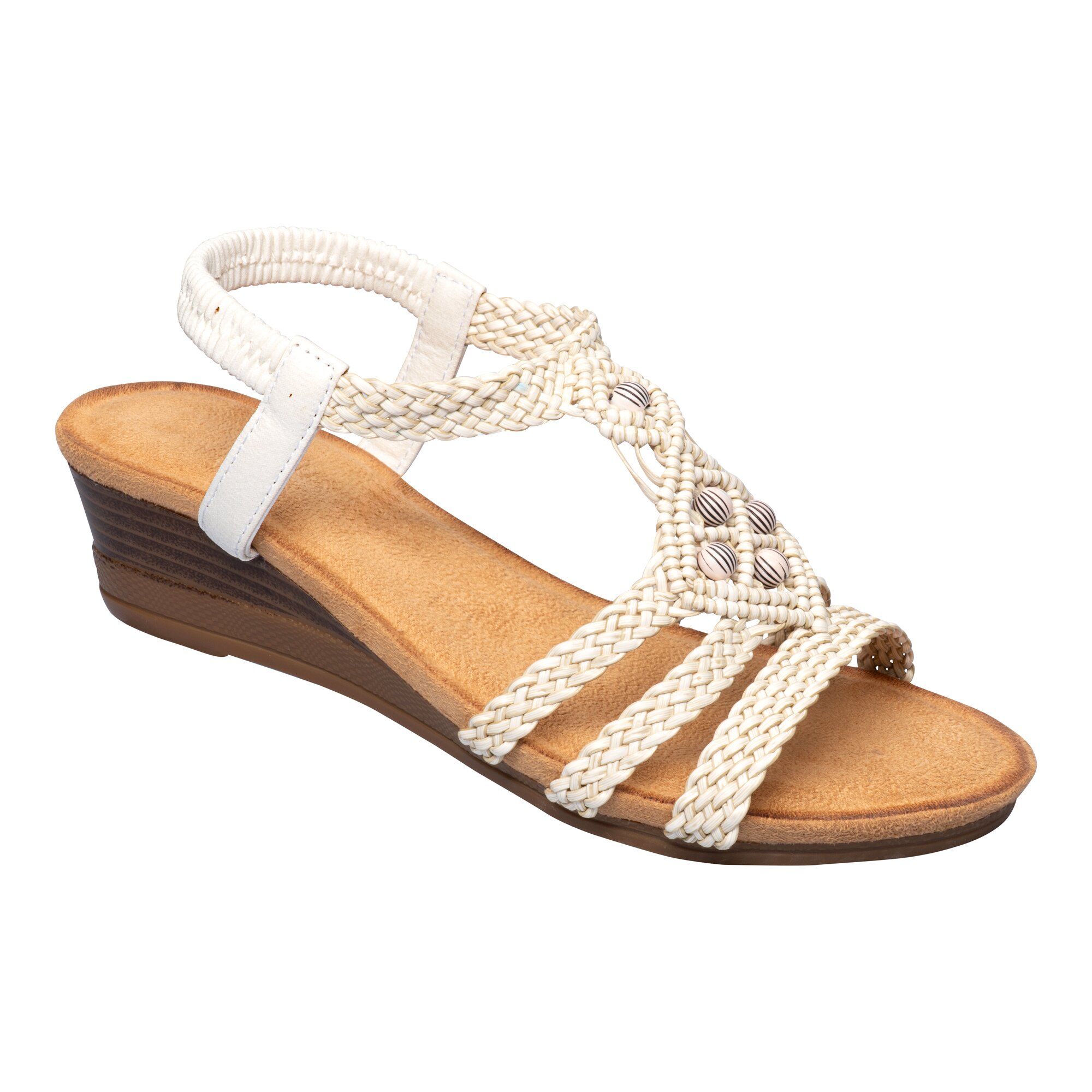 Bequem-Keilsandalette „Kora“ 36 beige
