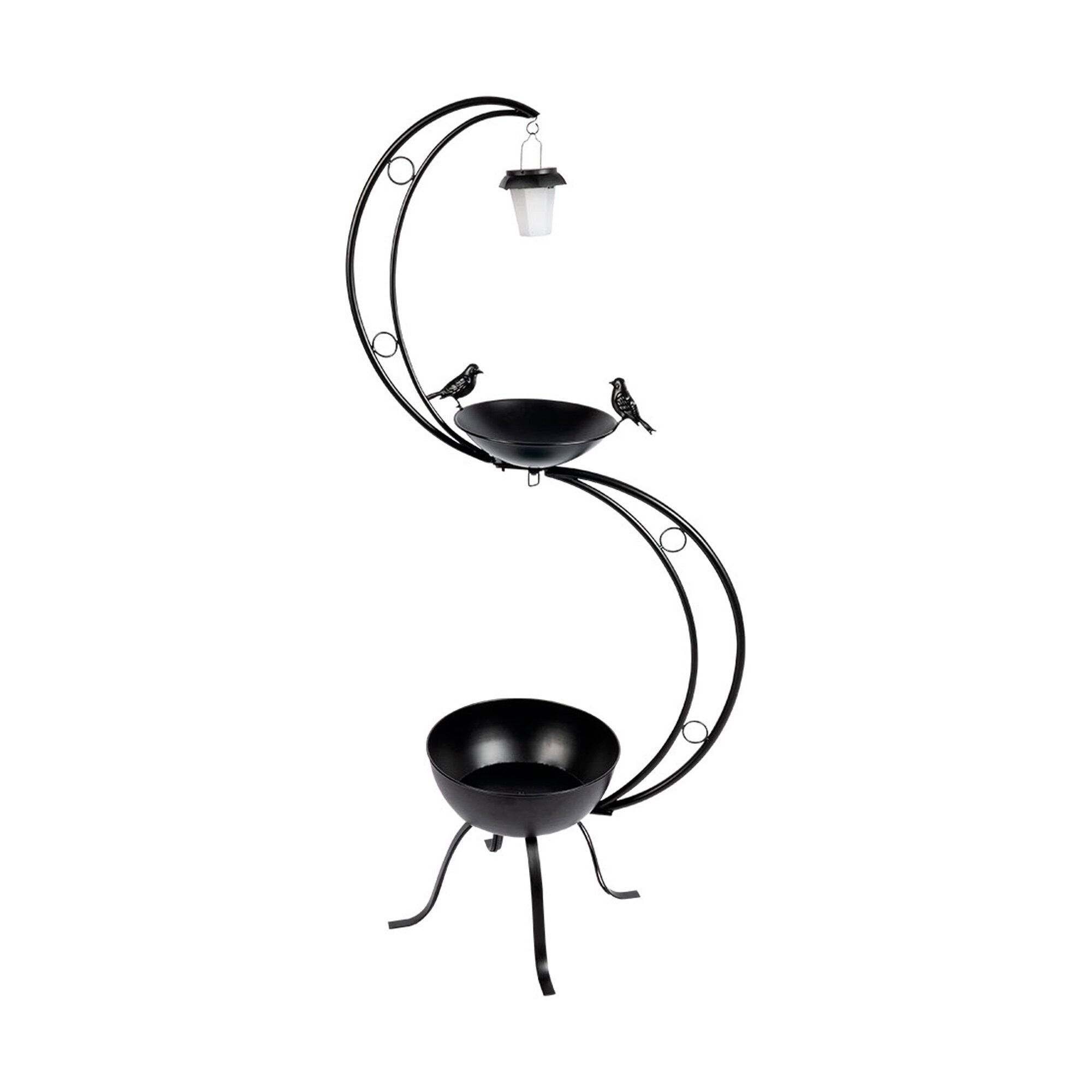 Solar-LED-Vogeltränke mit Pflanztopf