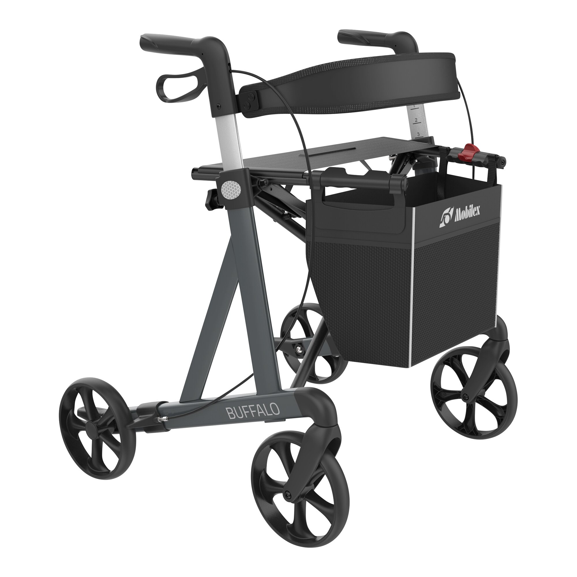 Rollator "Buffalo“ schwarz grau