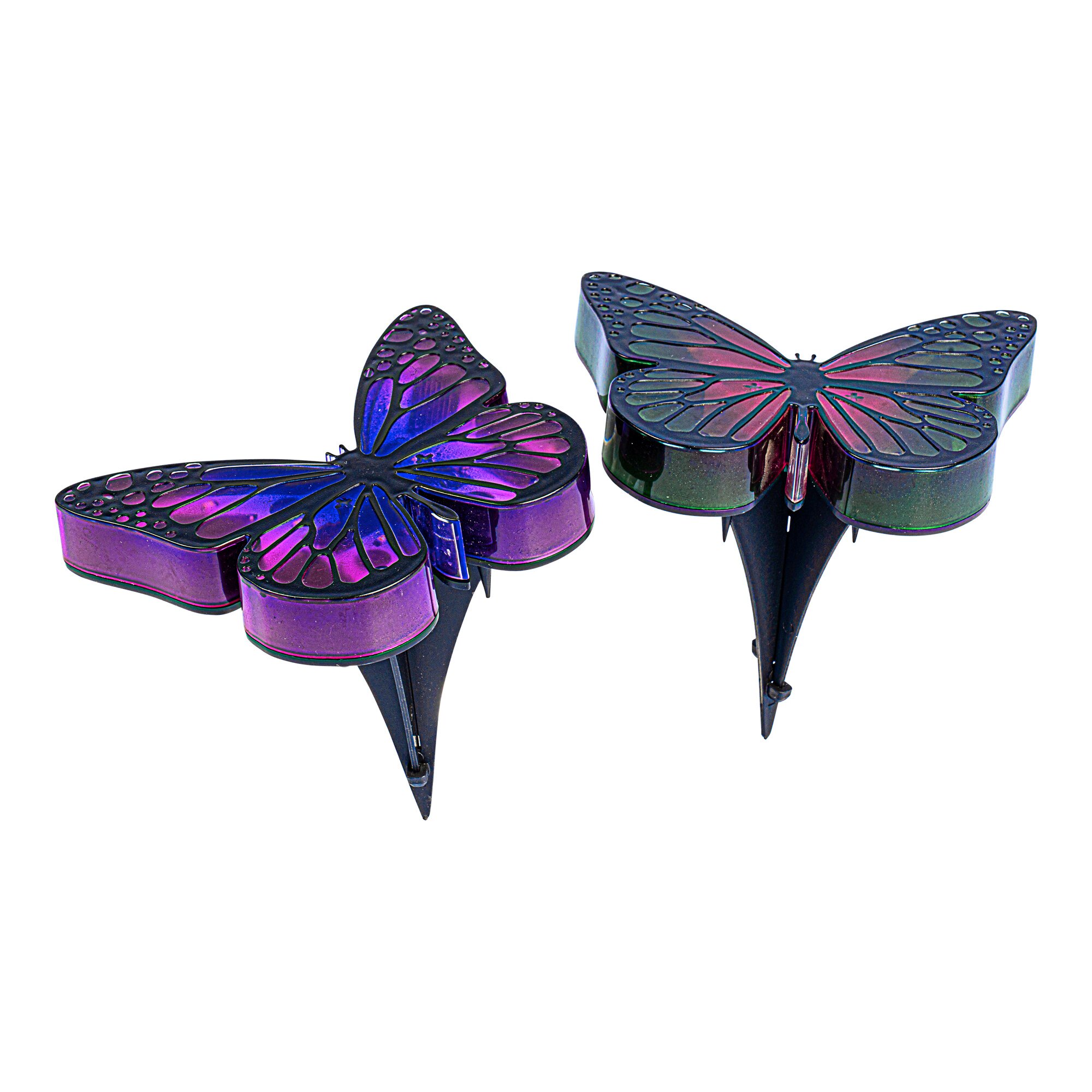 Image of Solar-LED-Bodenleuchten „Schmetterling“, 2 Stück