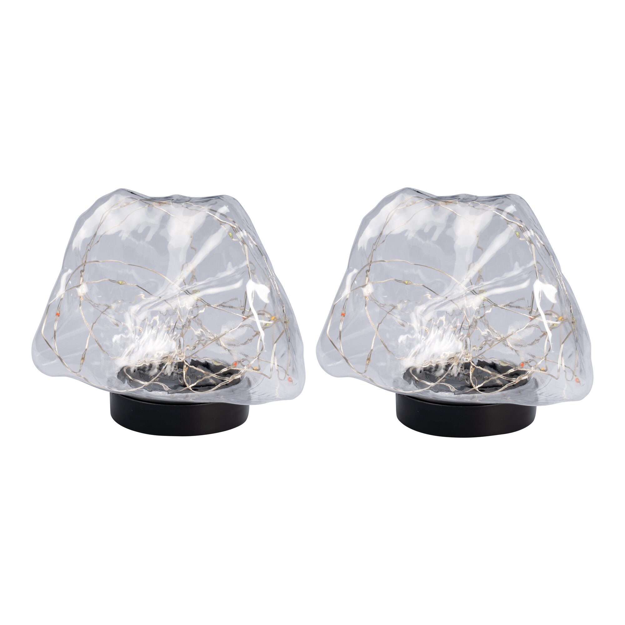 Image of Solar-LED-Gartenfigur "Kristall bunt", 2 Stück