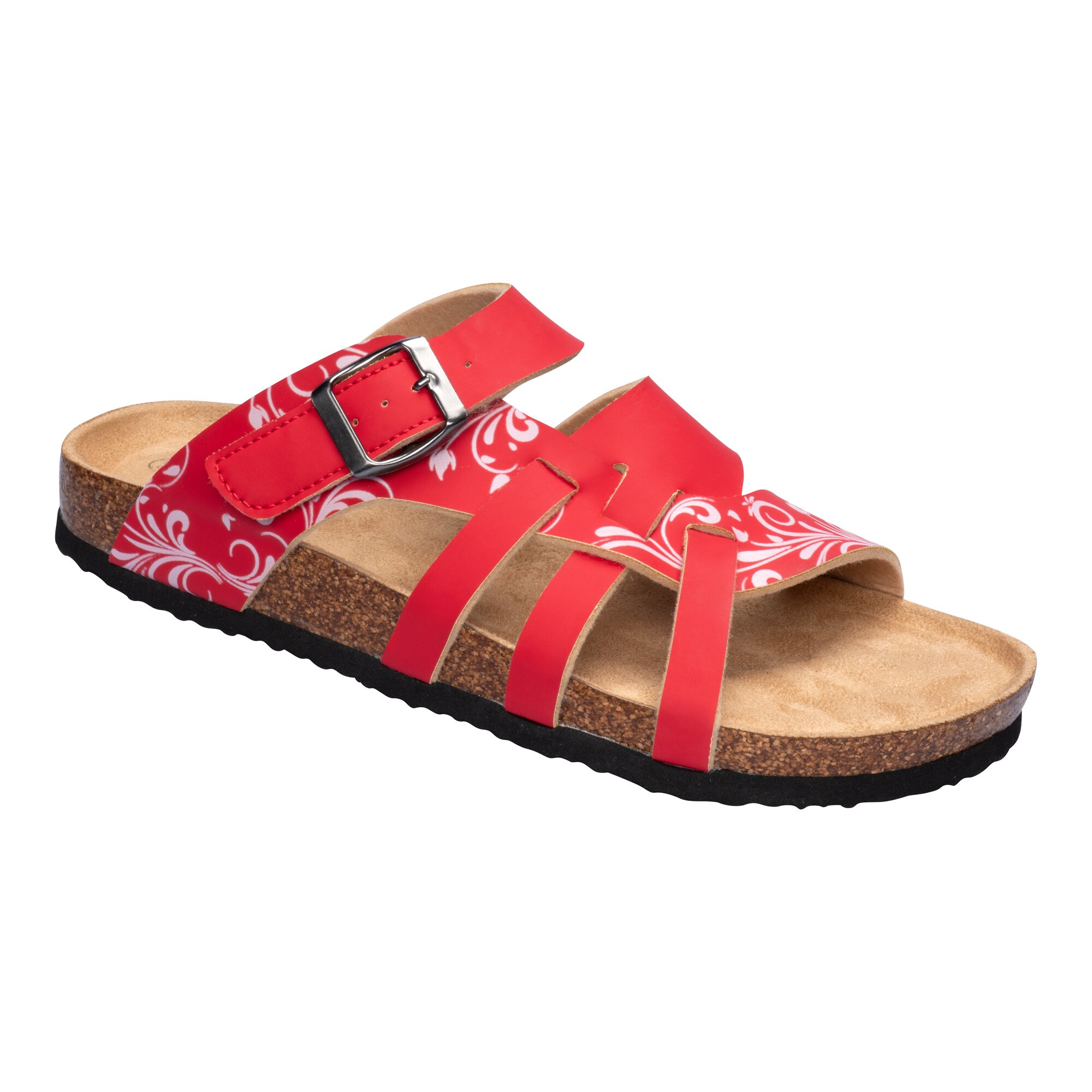 Bequem-Klettpantolette "Iris" 36 rot