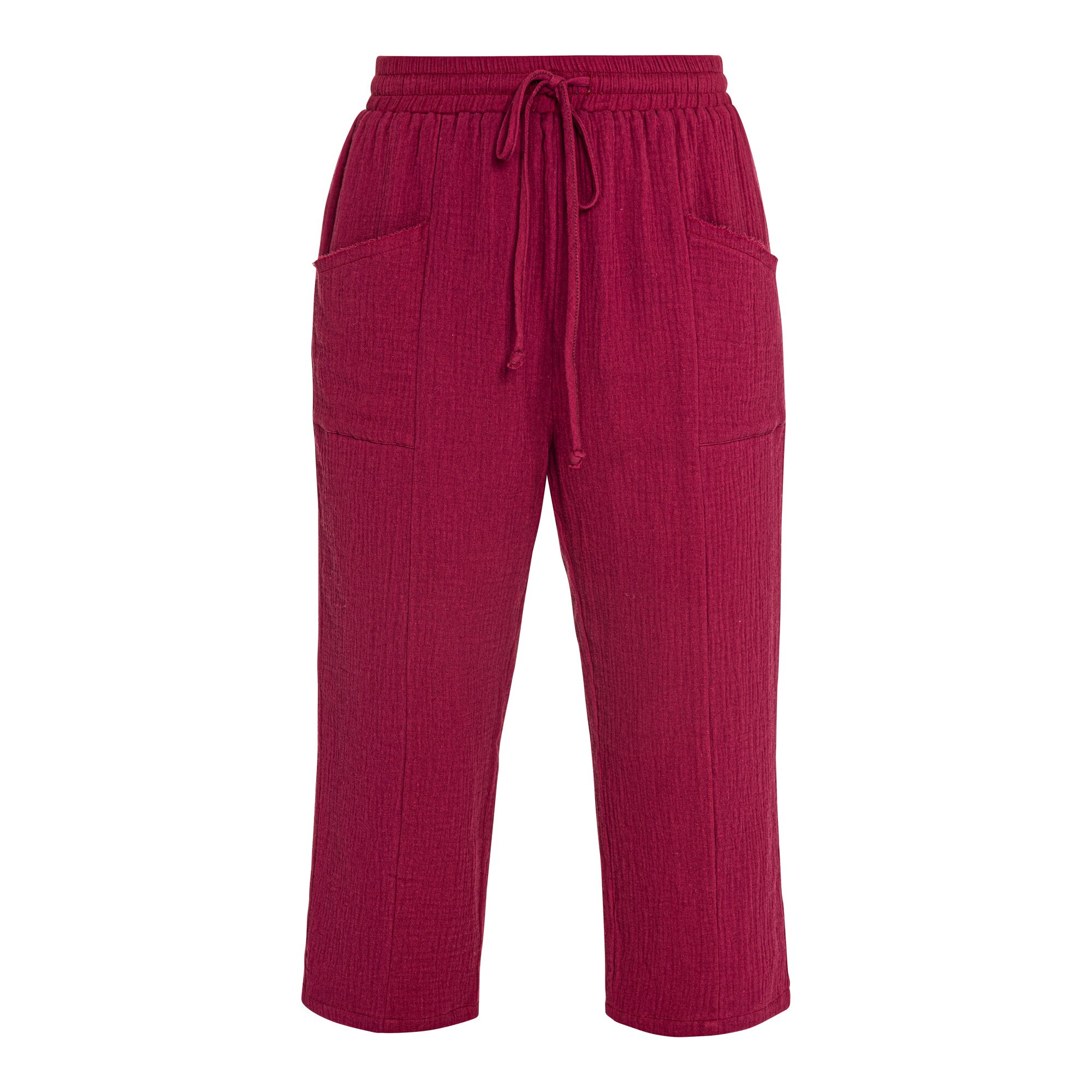 Musselin-Capri-Hose „Moni“ S rot