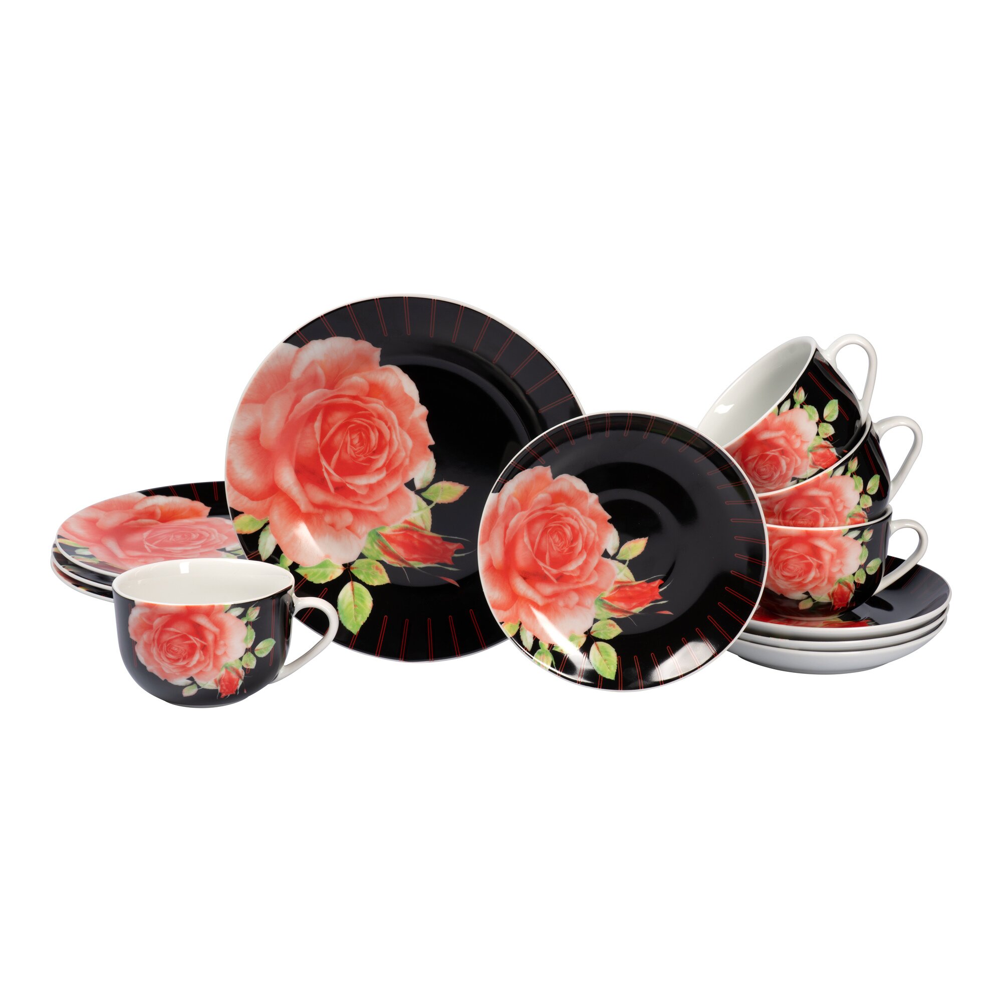 Image of Porzellan-Kaffeeservice, 12-teilig