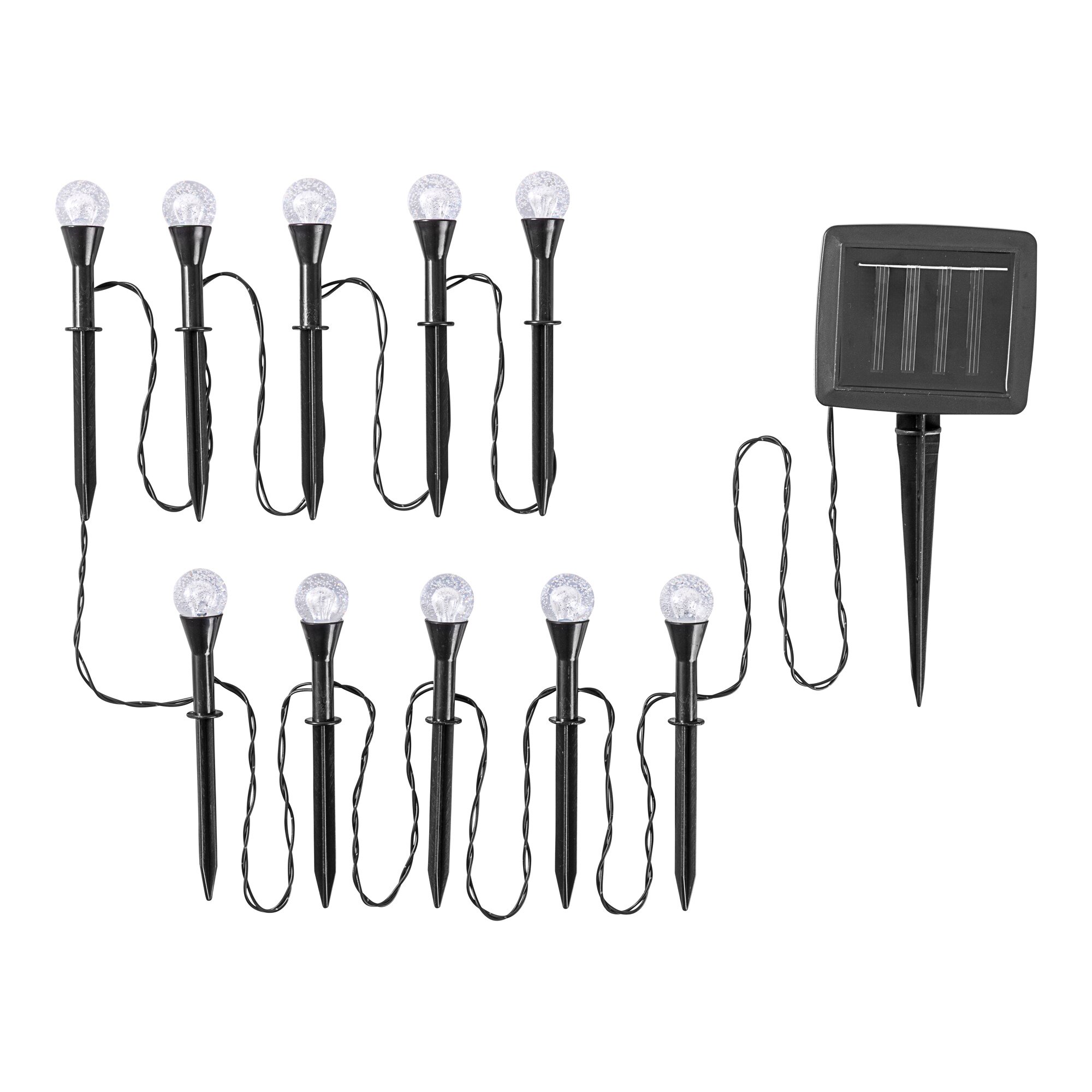 LED-Solar-Stecker „Spotlight“, 10 Stück