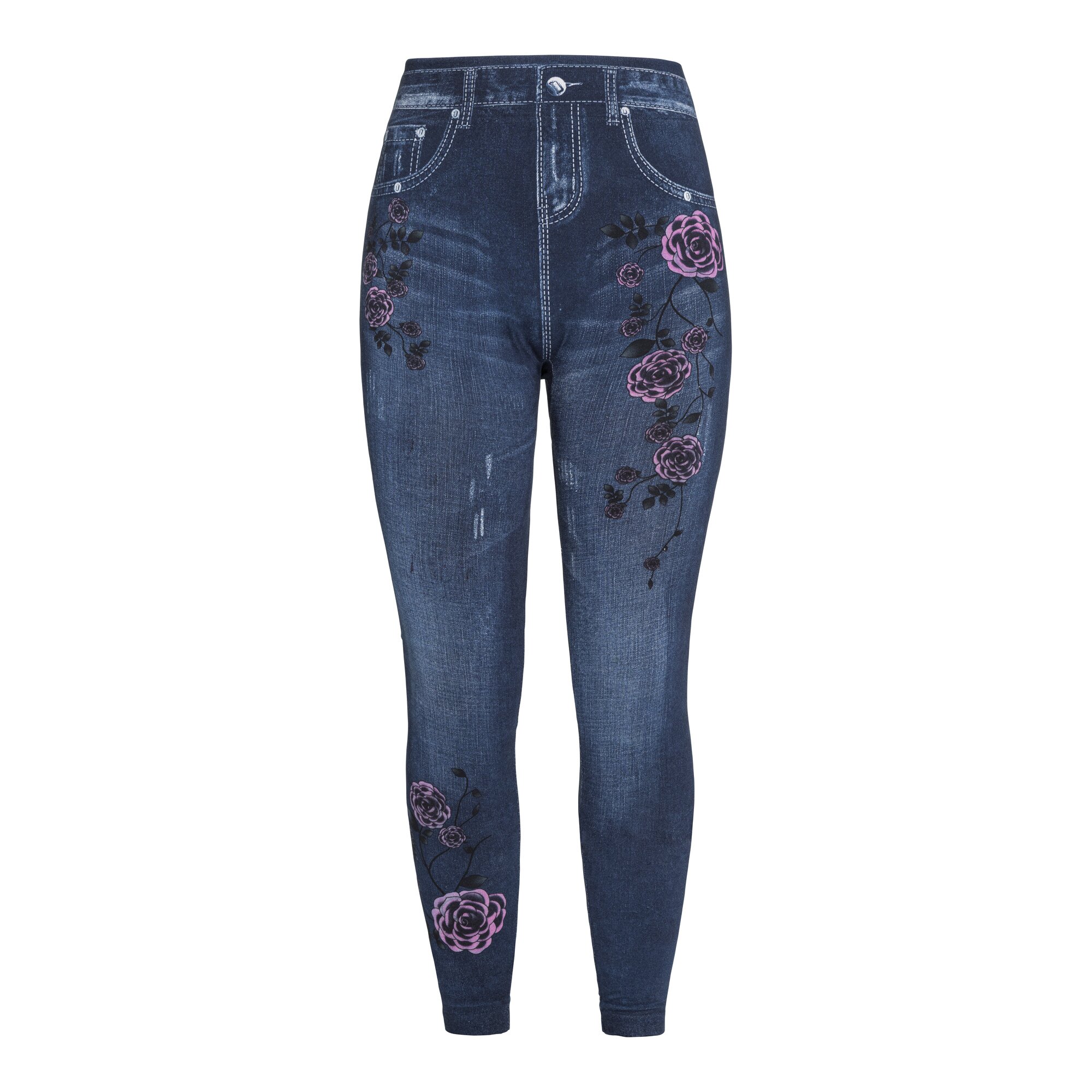 Wärme-Leggings „Jeans-Flower“