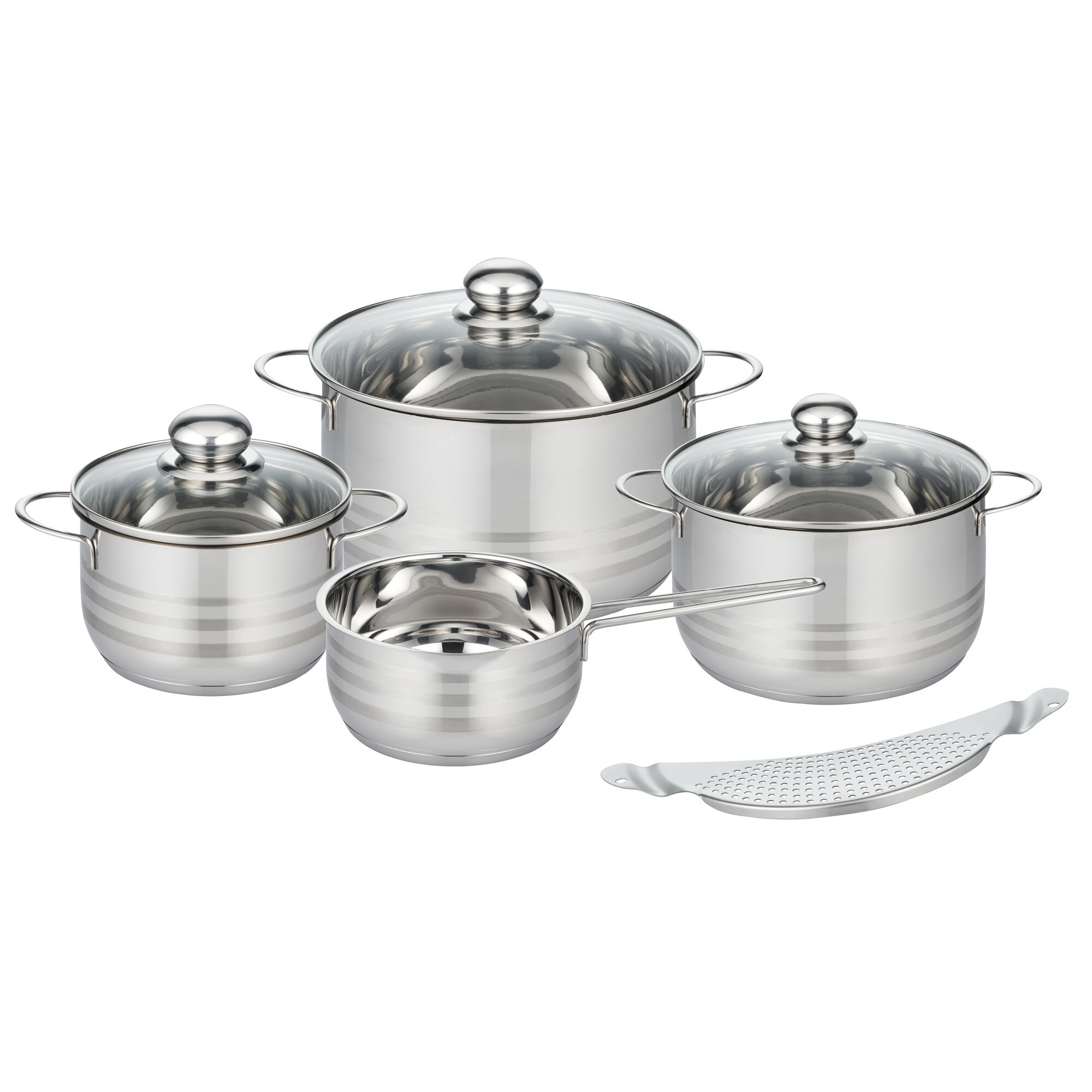 Topfset "Brilliant", 8-teilig silber