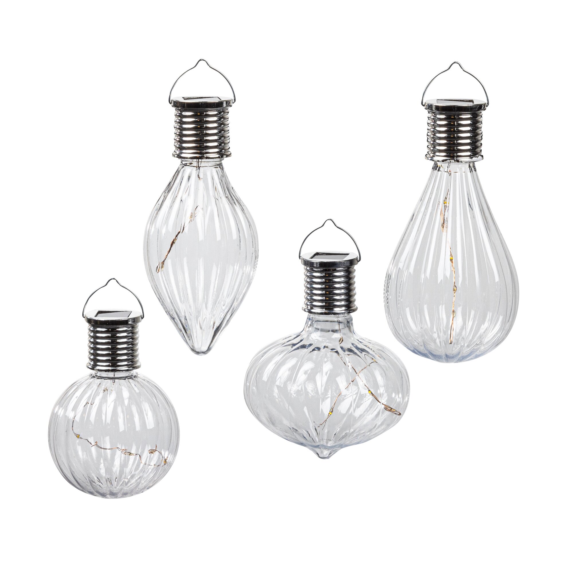 Image of Solar-LED-Hängeleuchte "Lampen", 4-teilig