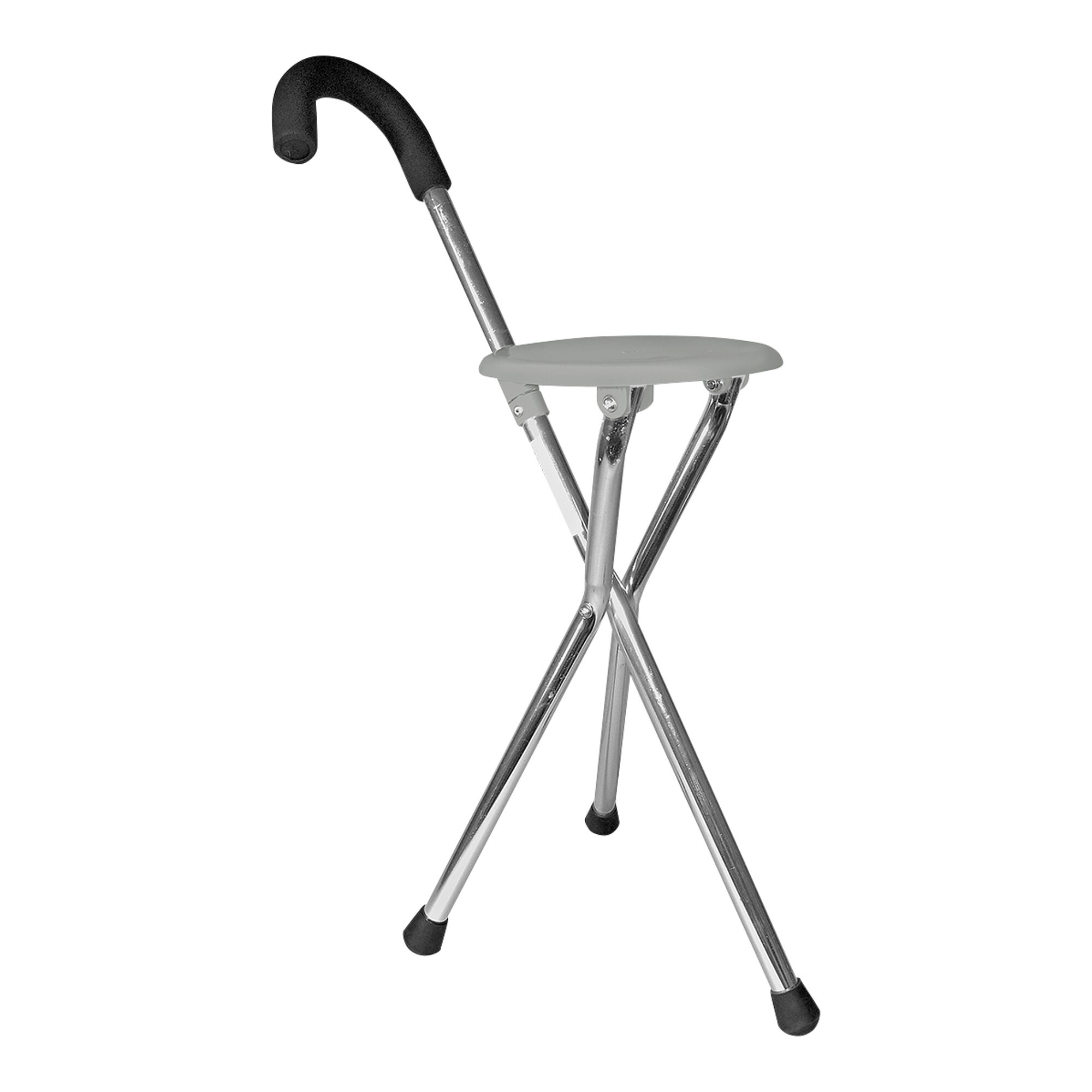 Alu-Gehstock mit Sitzfläche von REHAFORUM MEDICAL