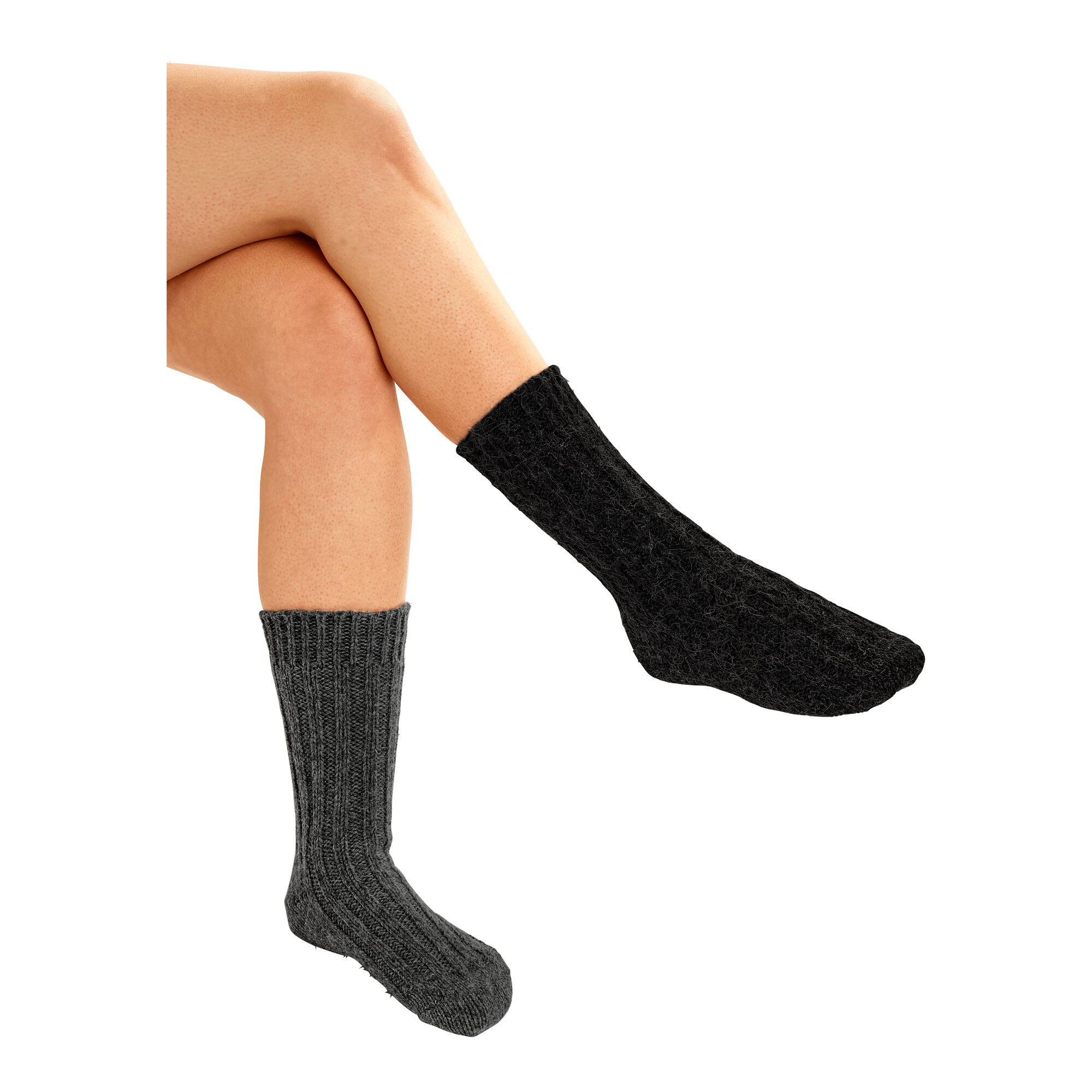 Chaussettes avec laine dalpaga, 2 paires