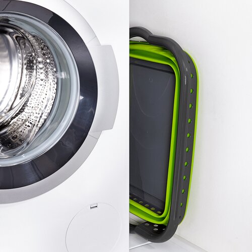 TRI Platzspar-Wäschekorb Wäschebox faltbar Campingbedarf Wäschewanne