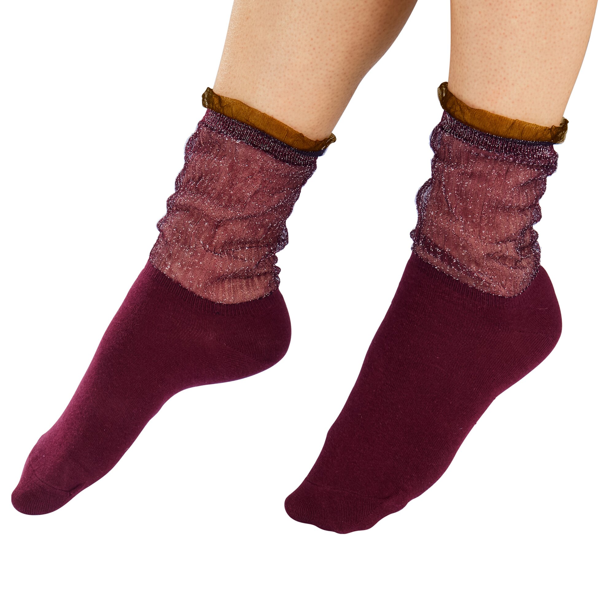 Fashion-Socken, bordeaux