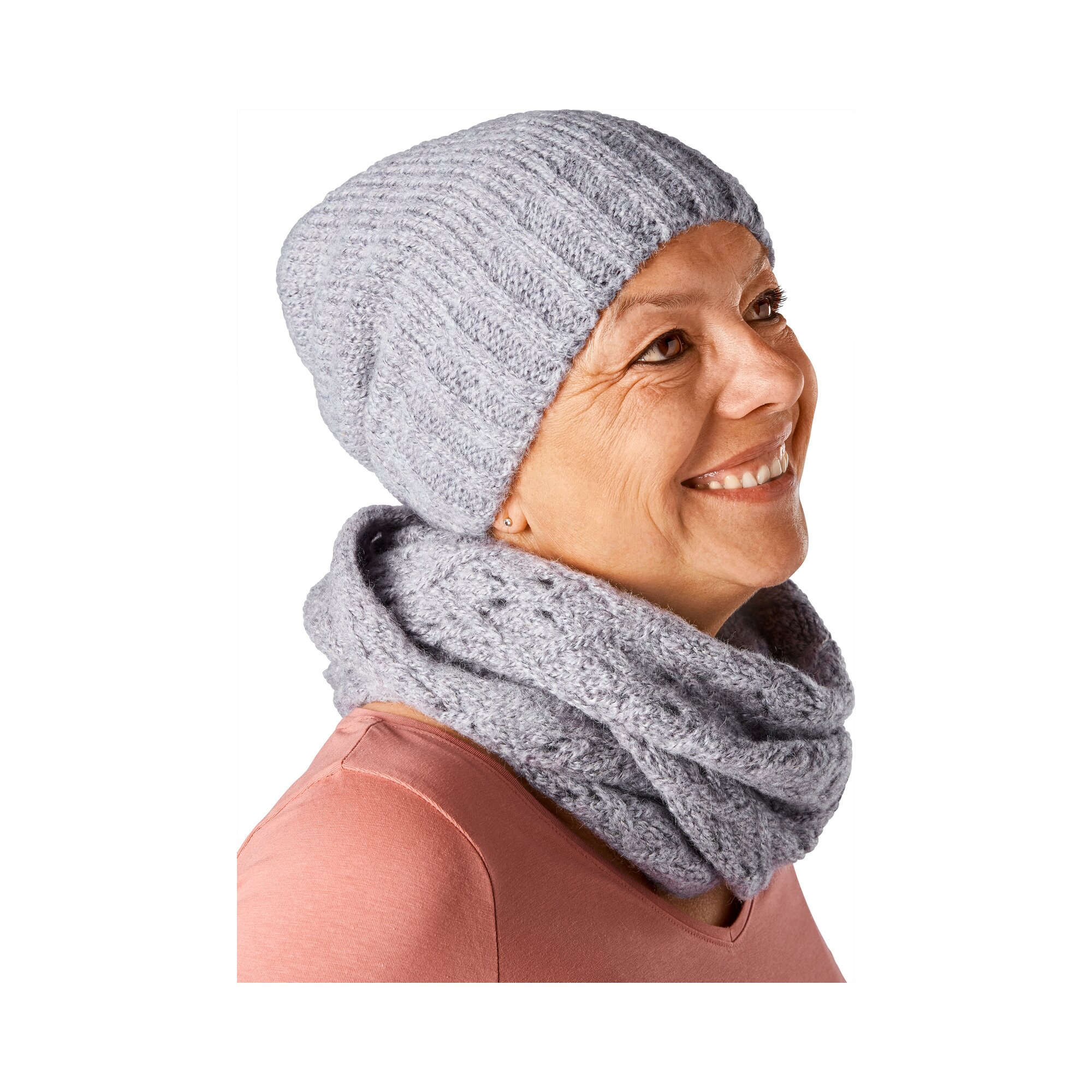 Strickmütze- und Loop