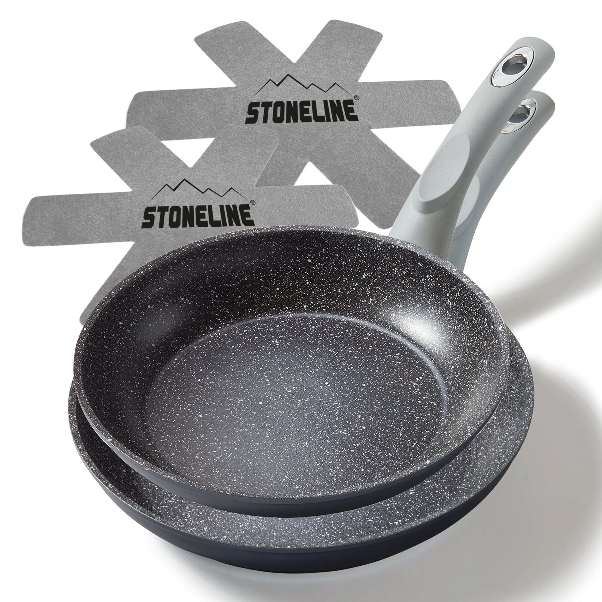 ® Gourmundo Pfannen-Set 4-teilig ohne Deckel - Grau